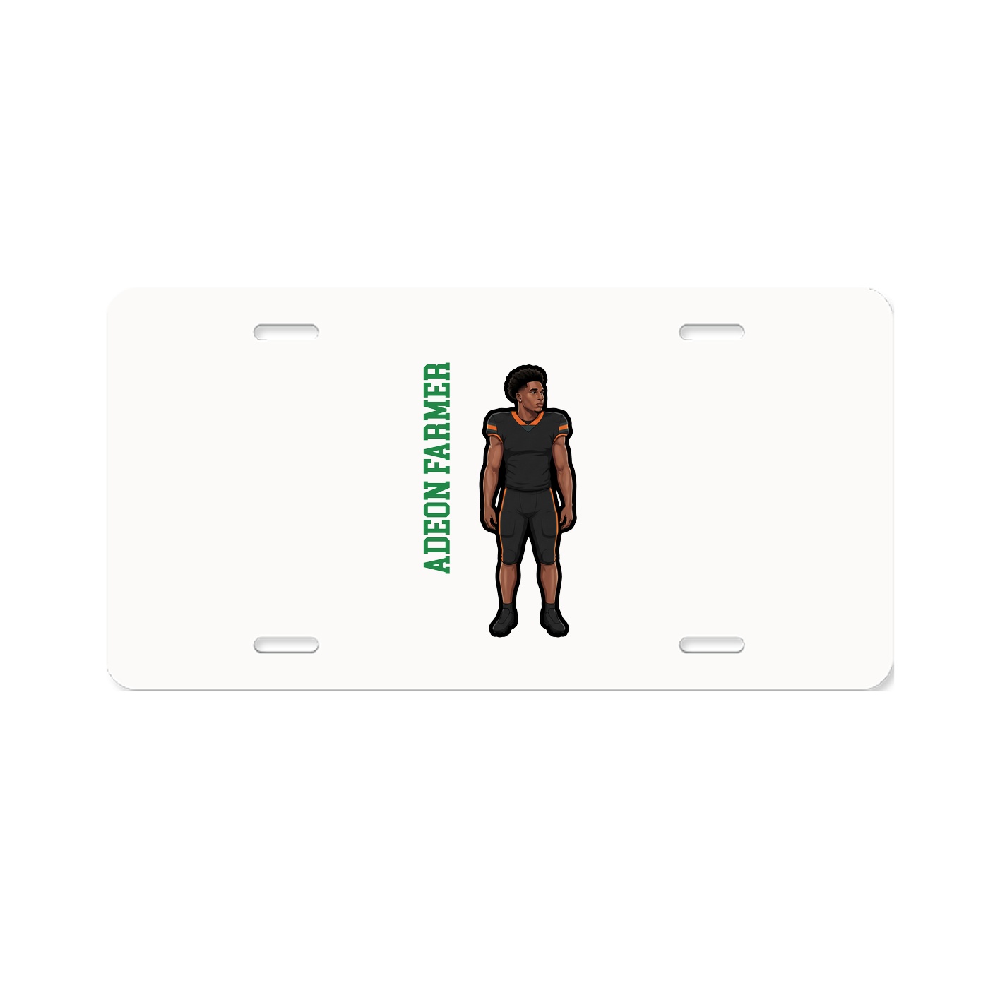 License Plate — Name Vertical in Classic