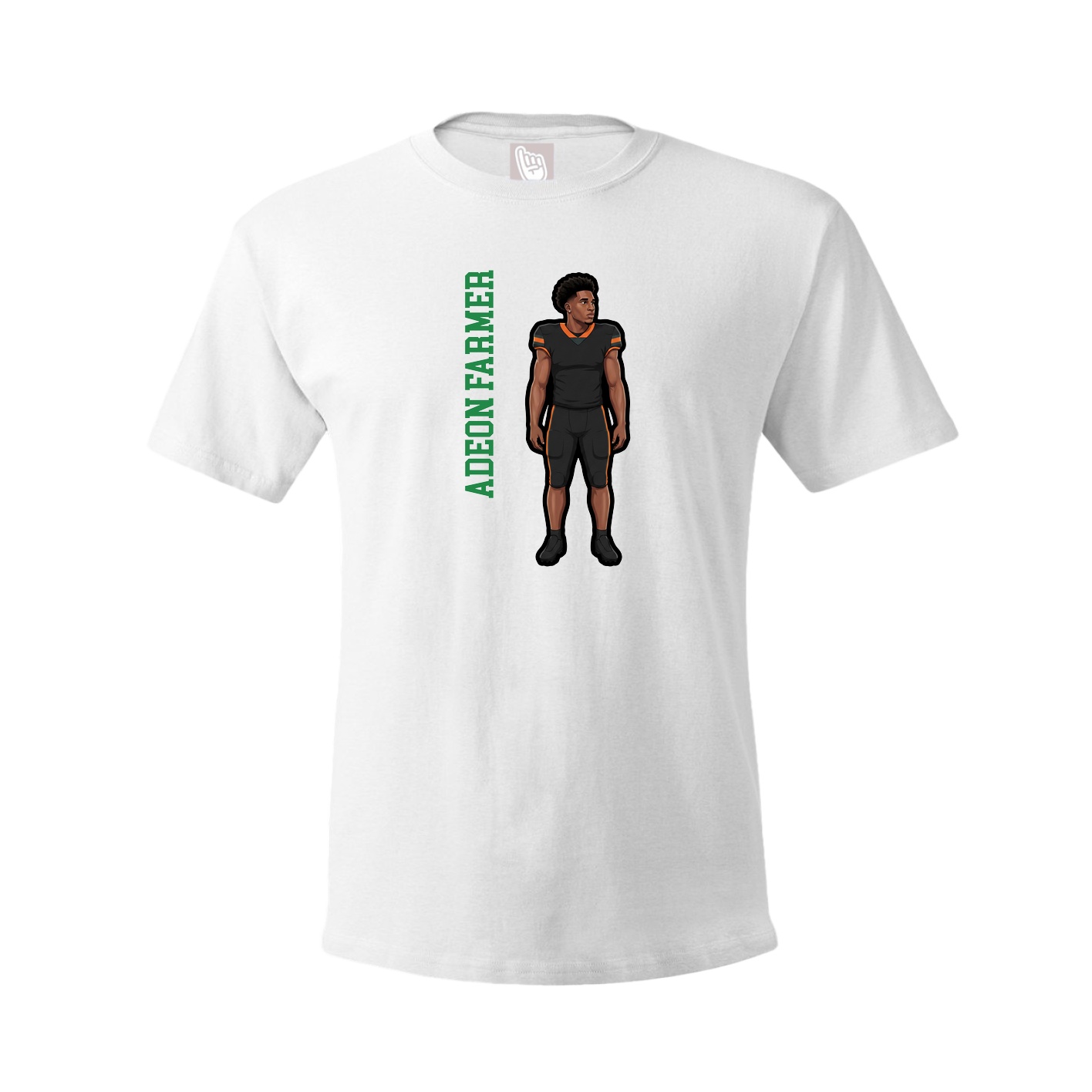 Tee — Name Vertical in White