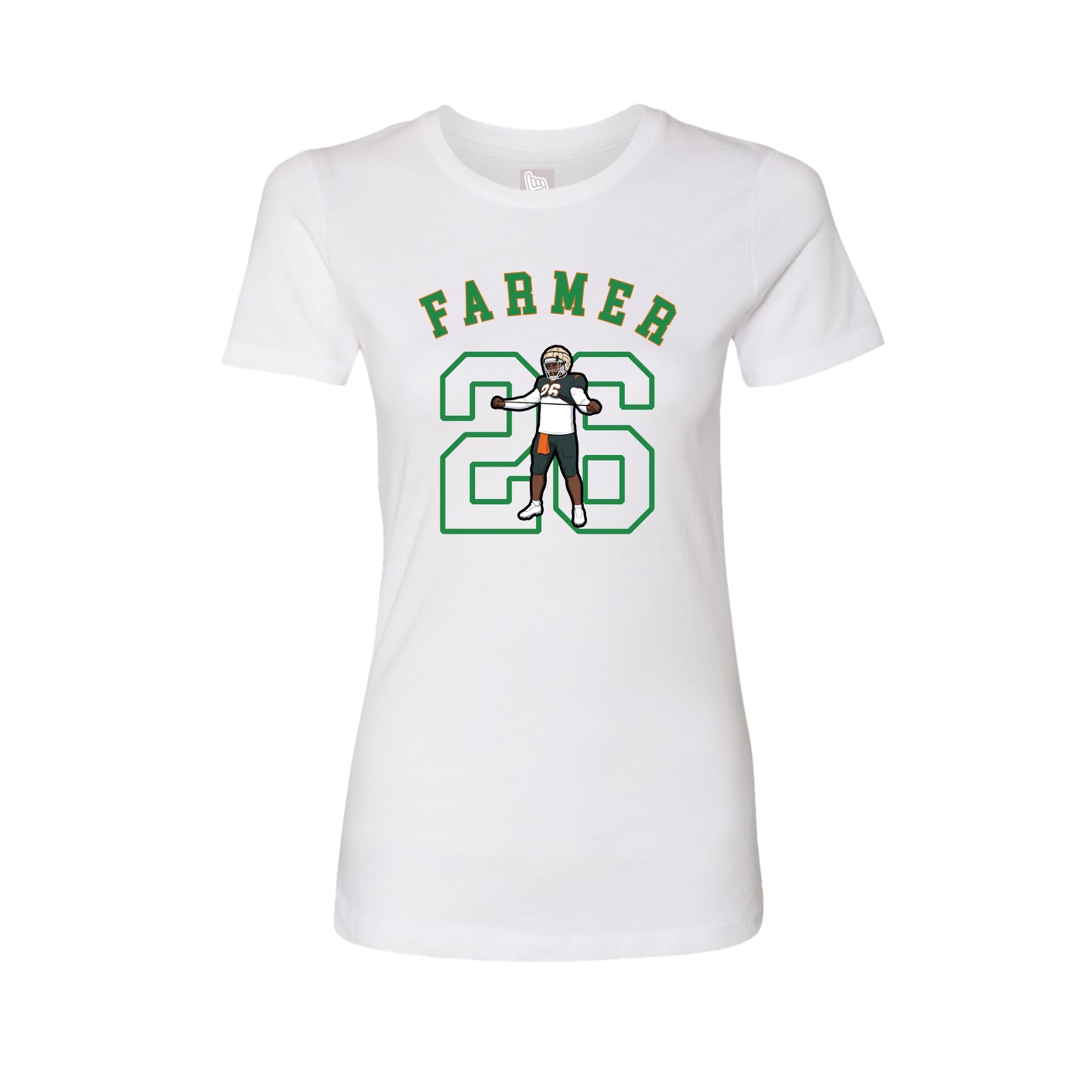 Fitted Women's Tee — Shirsey Arch in White