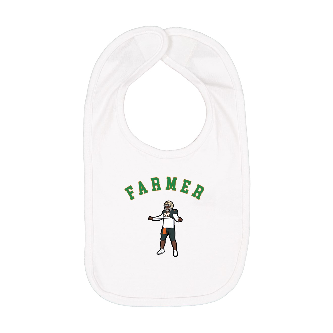 Infant Bib — Shirsey Arch in White