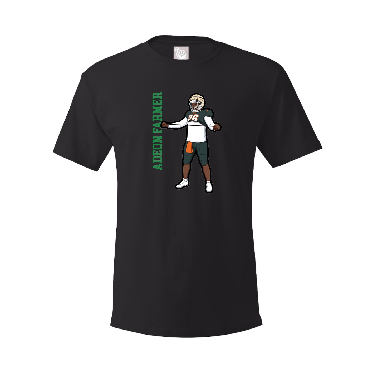 Youth Tee — Name Vertical in Black