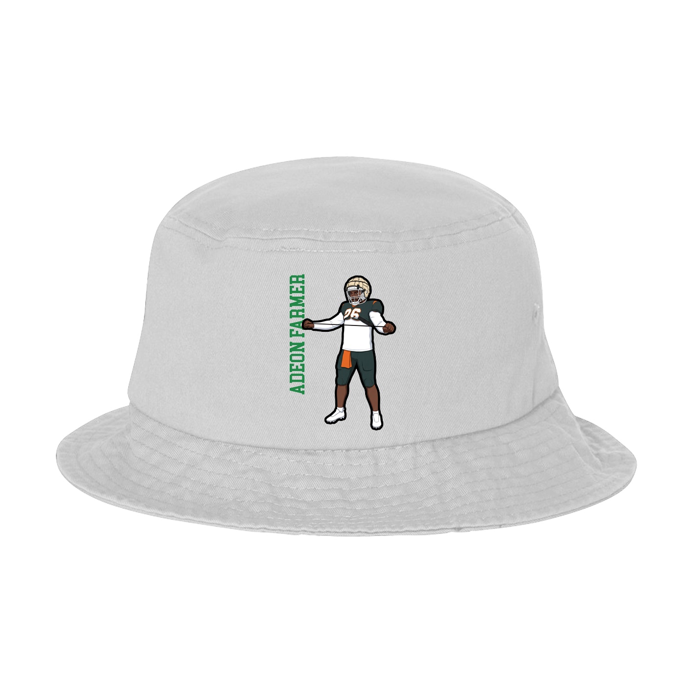 Bucket Cap — Name Vertical in White