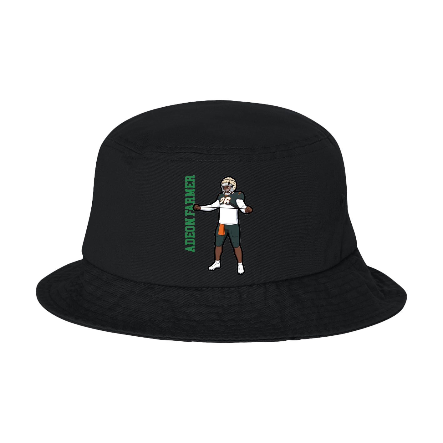Bucket Cap — Name Vertical in Black