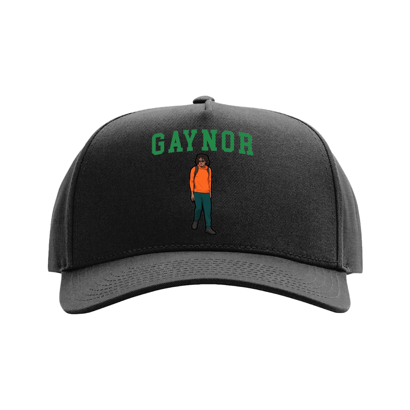 Full Fabric Five-Panel Champ Cap — Shirsey in Black