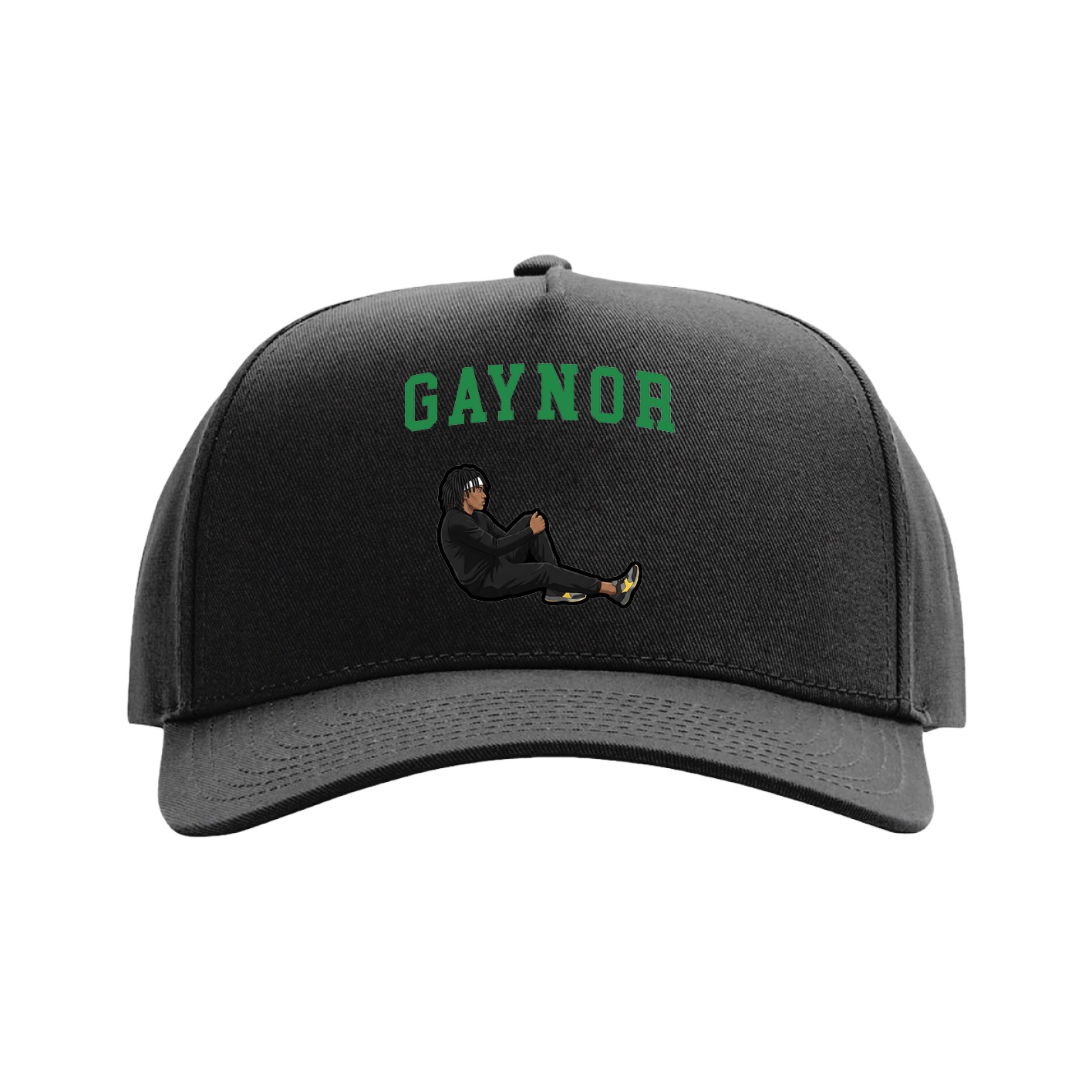 Full Fabric Five-Panel Champ Cap — Shirsey in Black