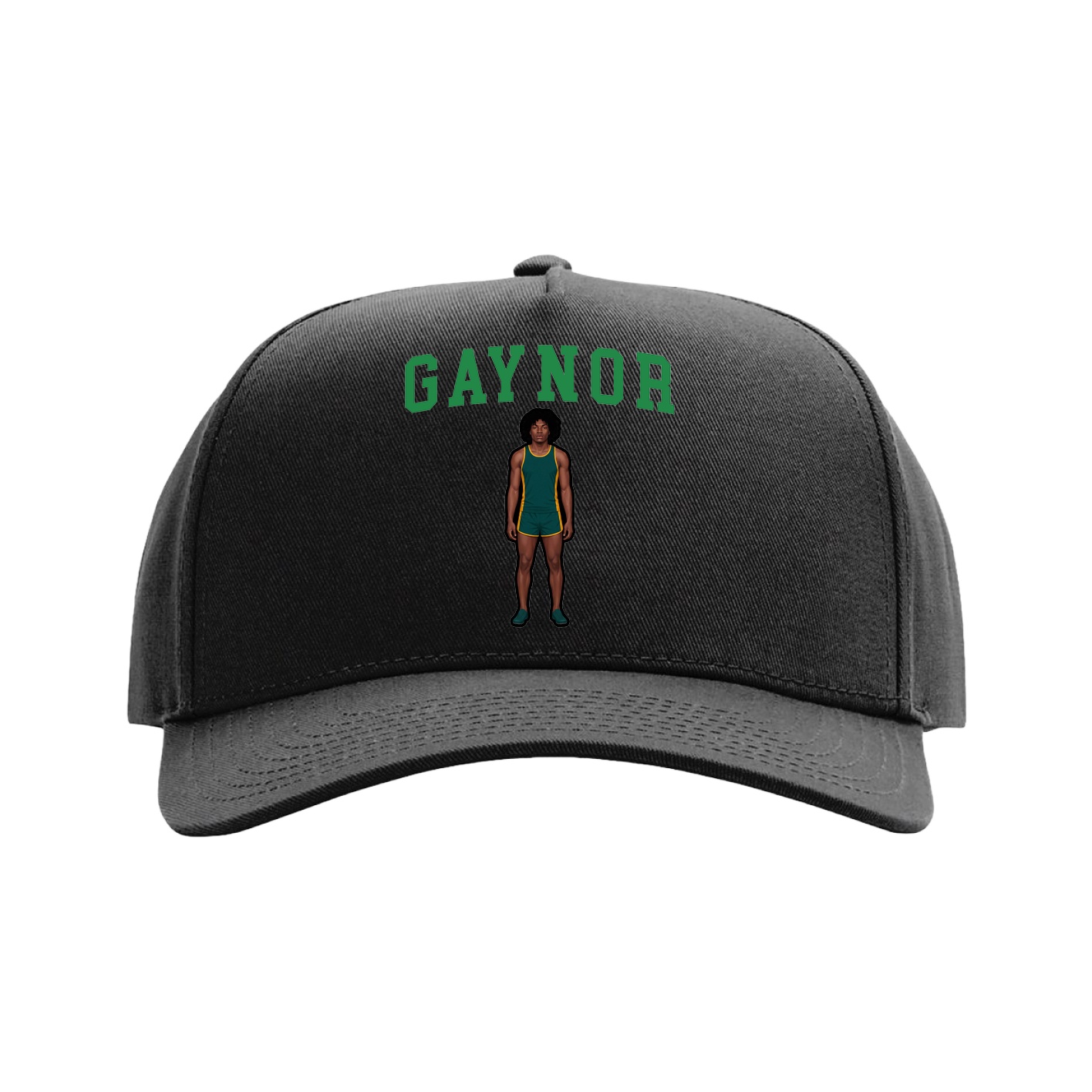 Full Fabric Five-Panel Champ Cap — Shirsey in Black