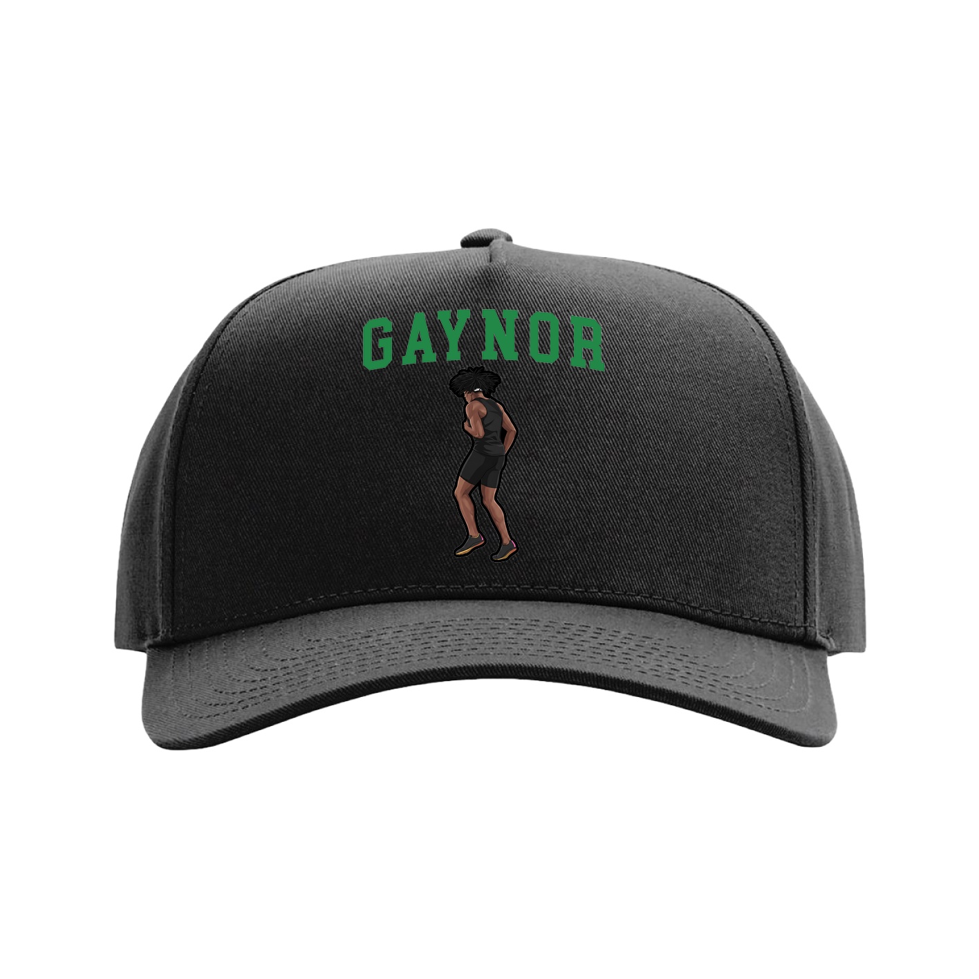 Full Fabric Five-Panel Champ Cap — Shirsey in Black