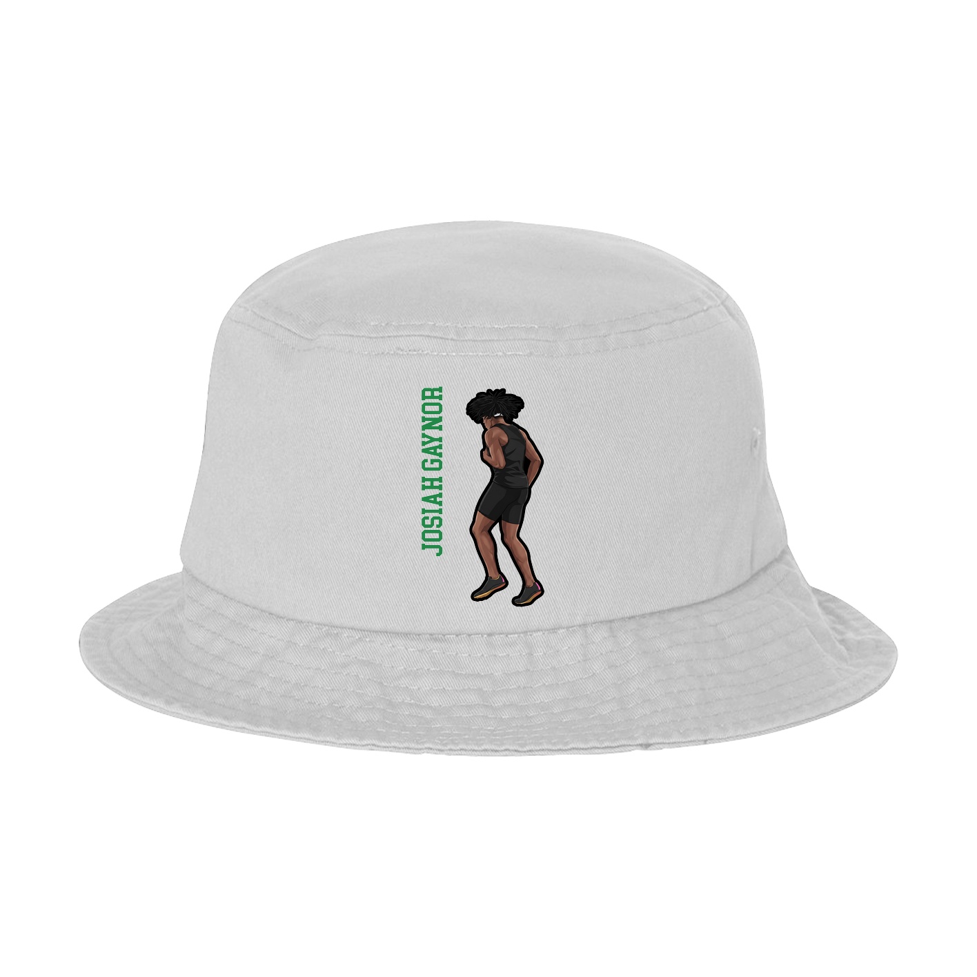 Bucket Cap — Name Vertical in White