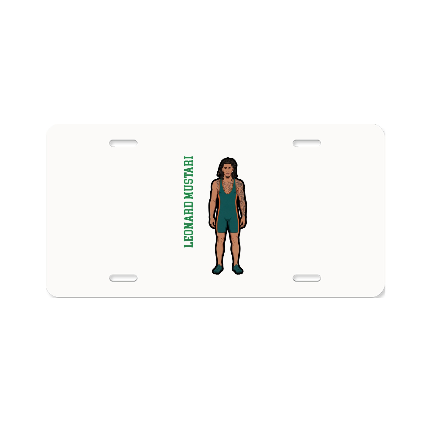 License Plate — Name Vertical in Classic