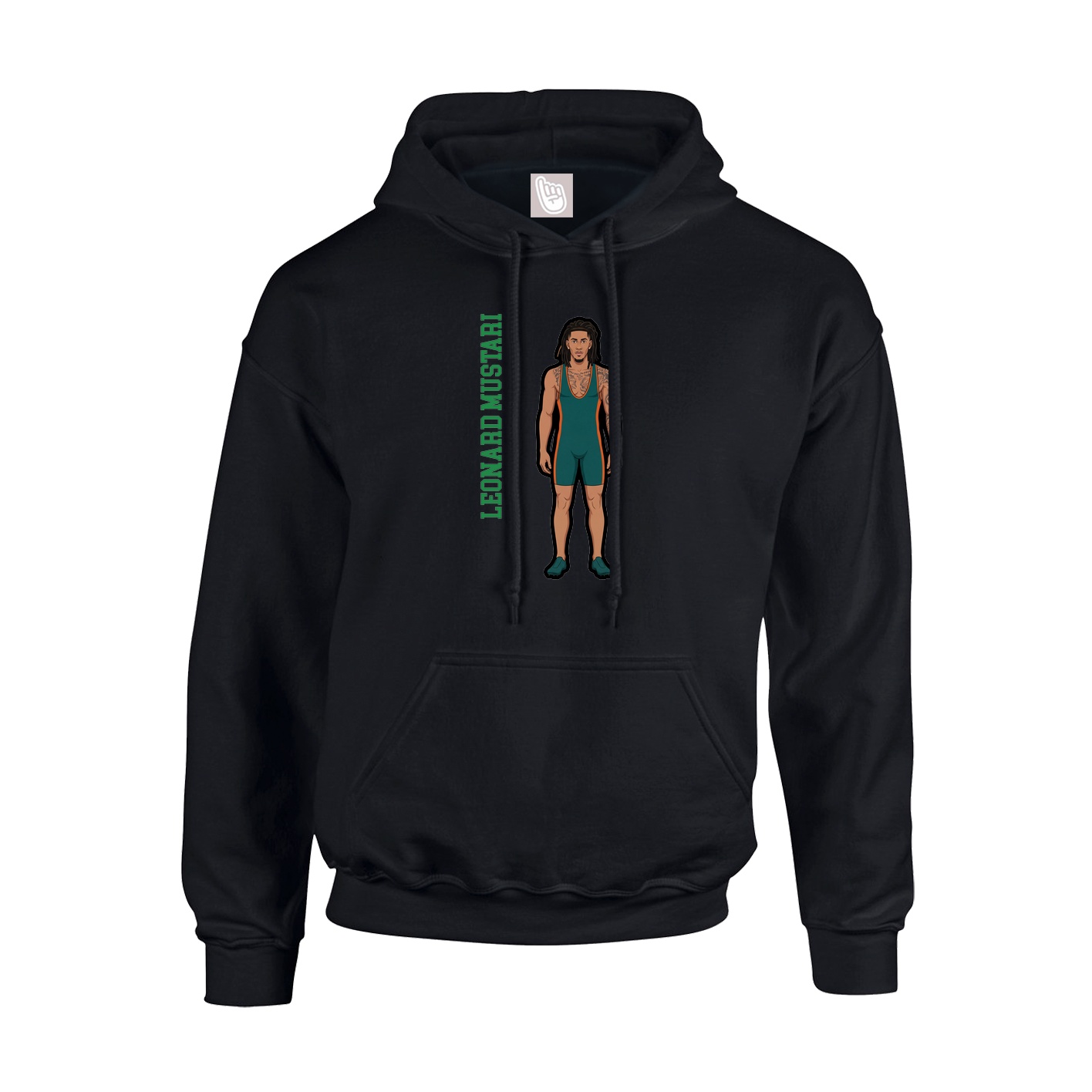 Youth Hoodie — Name Vertical in Black