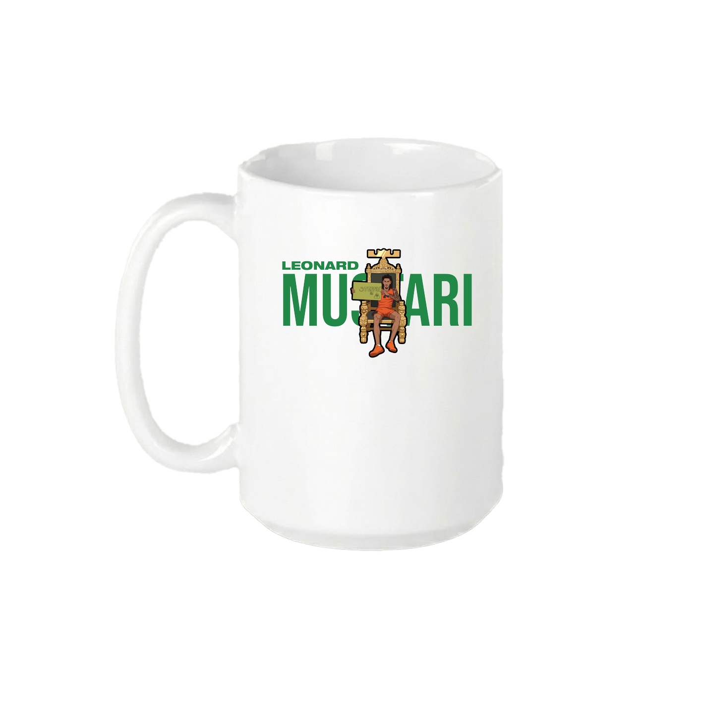 15oz Coffee Mug — Player Name in White