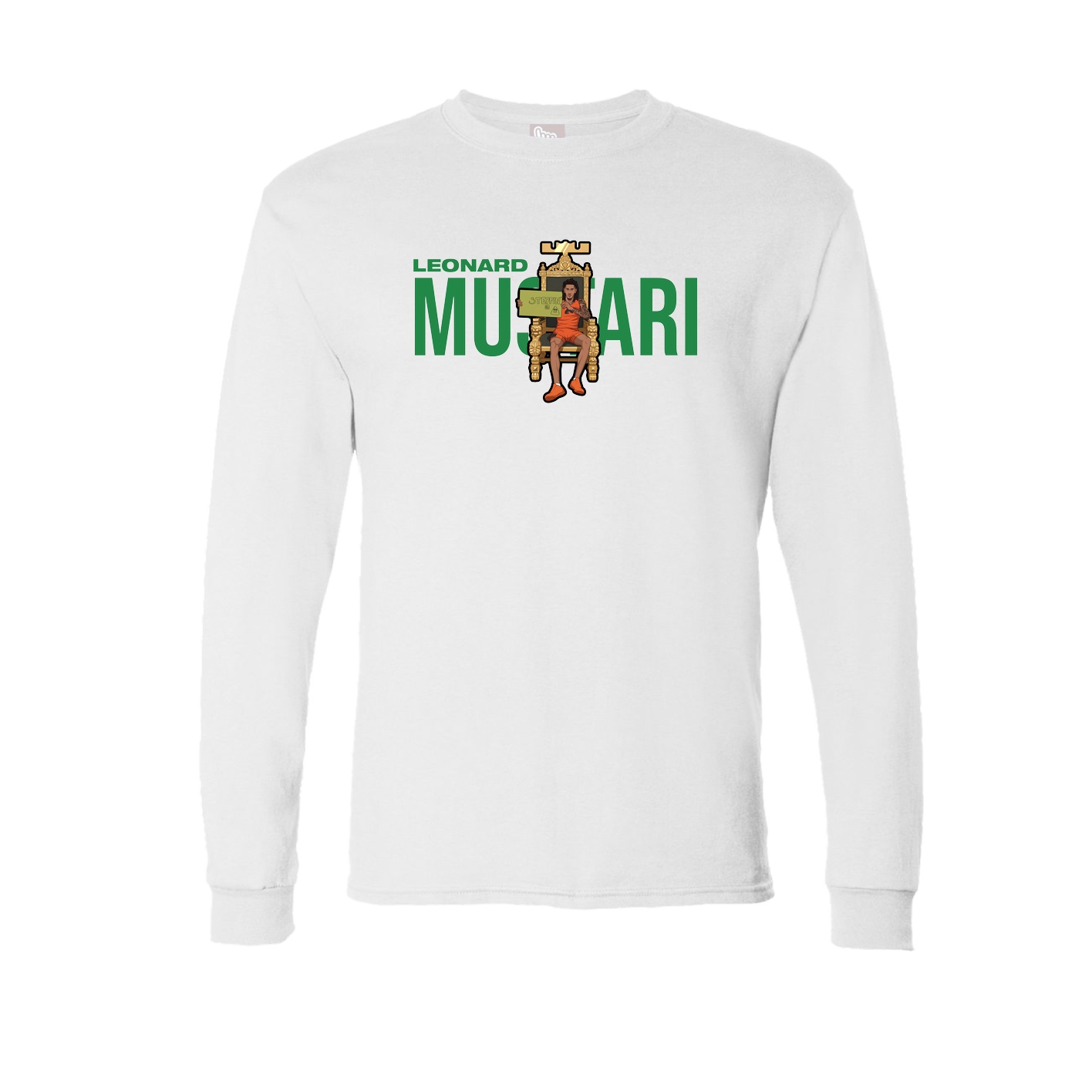 Long Sleeve Tee — Player Name in White