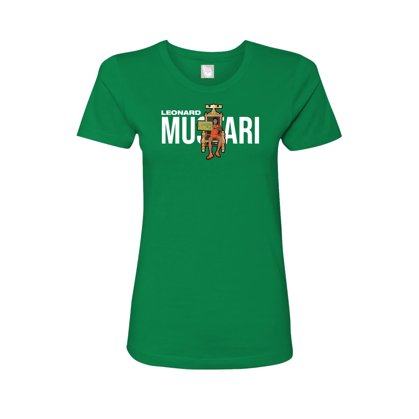 Fitted Women's Tee — Player Name in Green