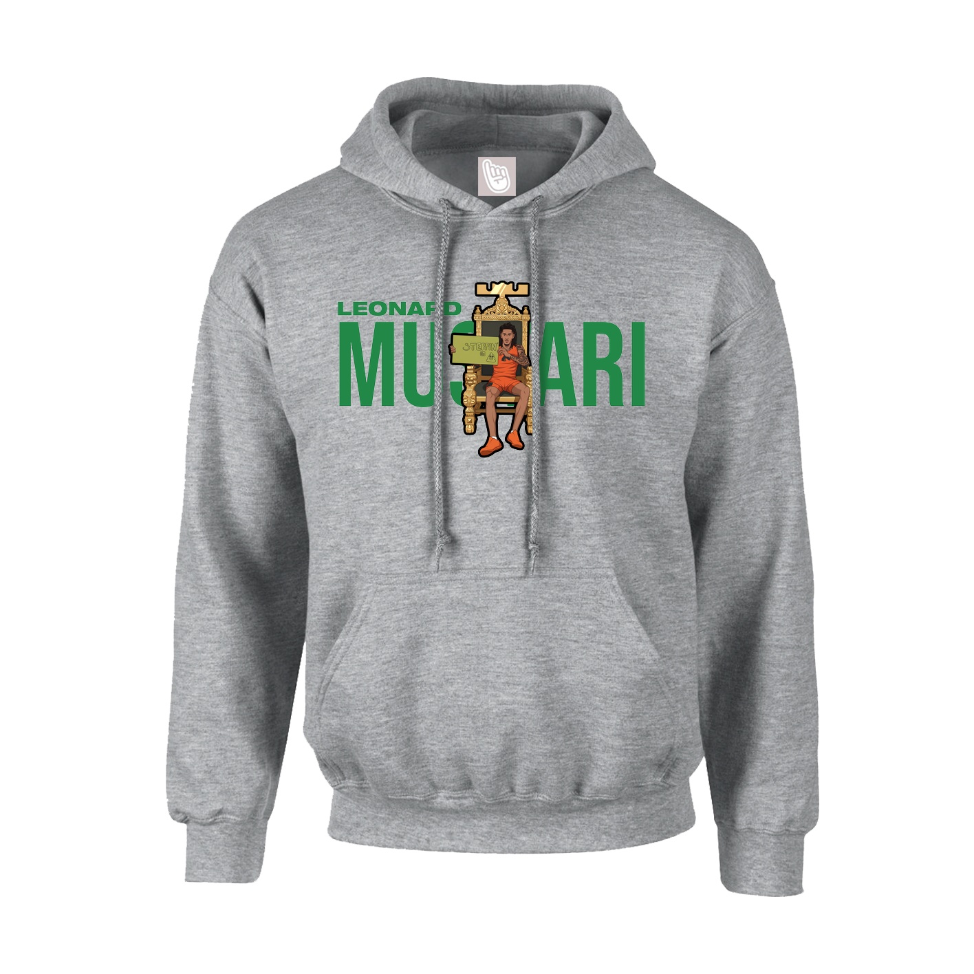 Hoodie — Player Name in Grey
