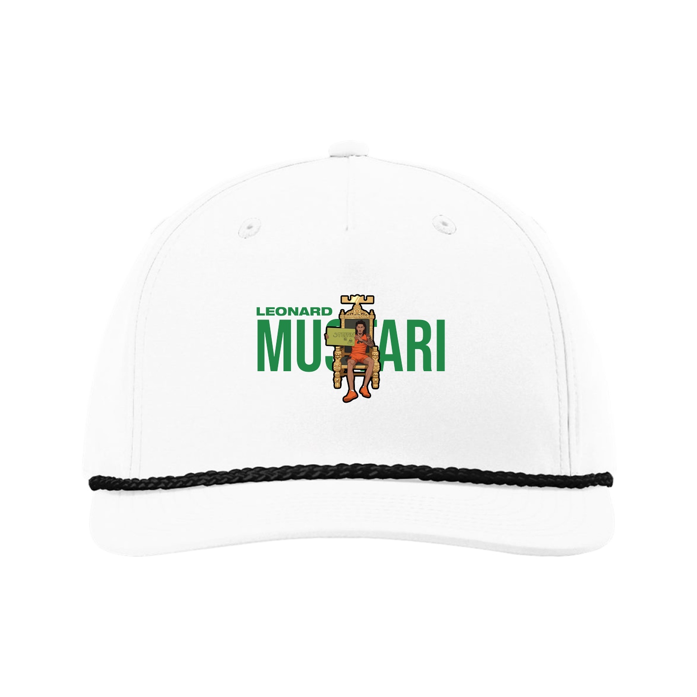 Five-Panel Classic Rope Cap — Player Name in White