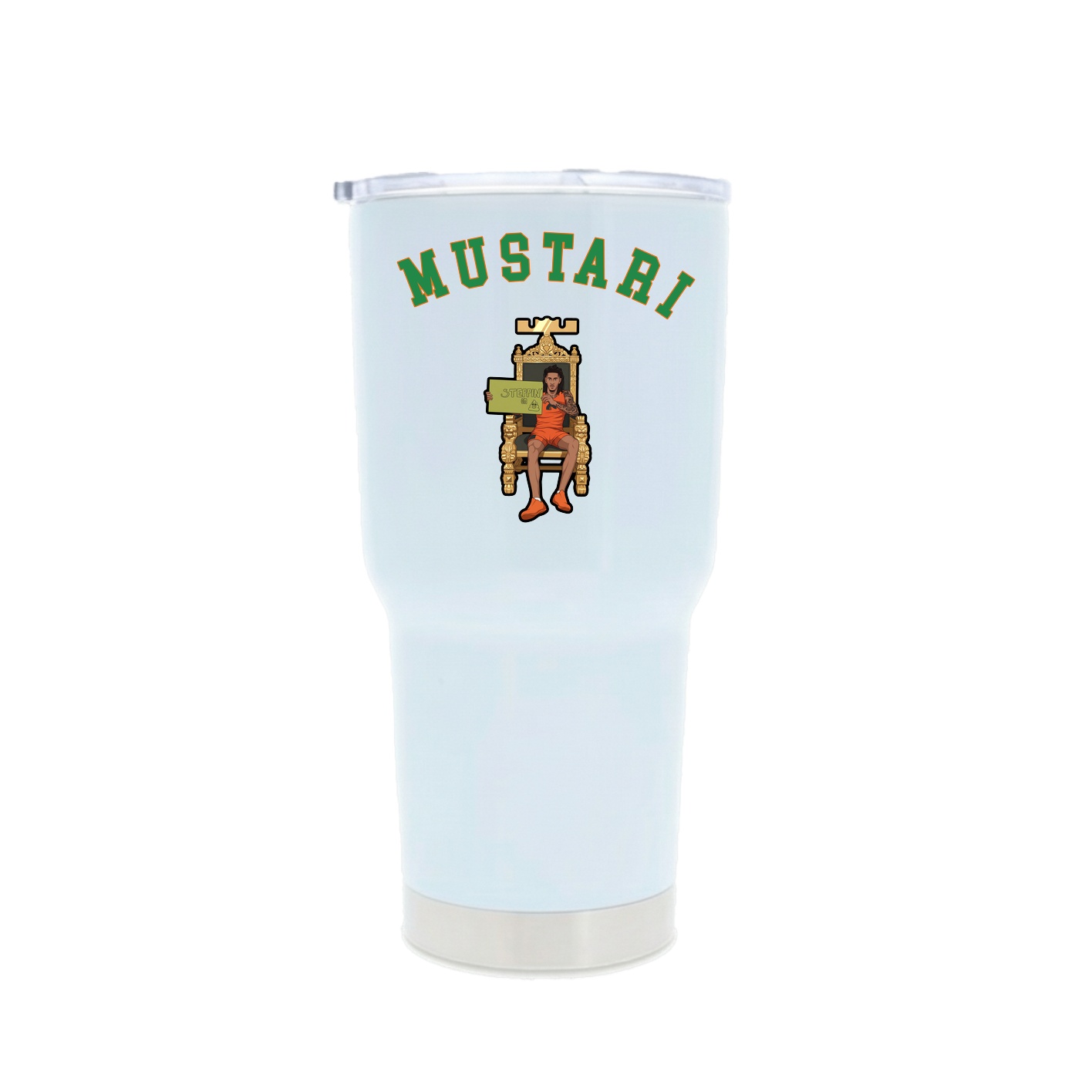 30oz Stainless Steel Tumbler — Shirsey Arch in White
