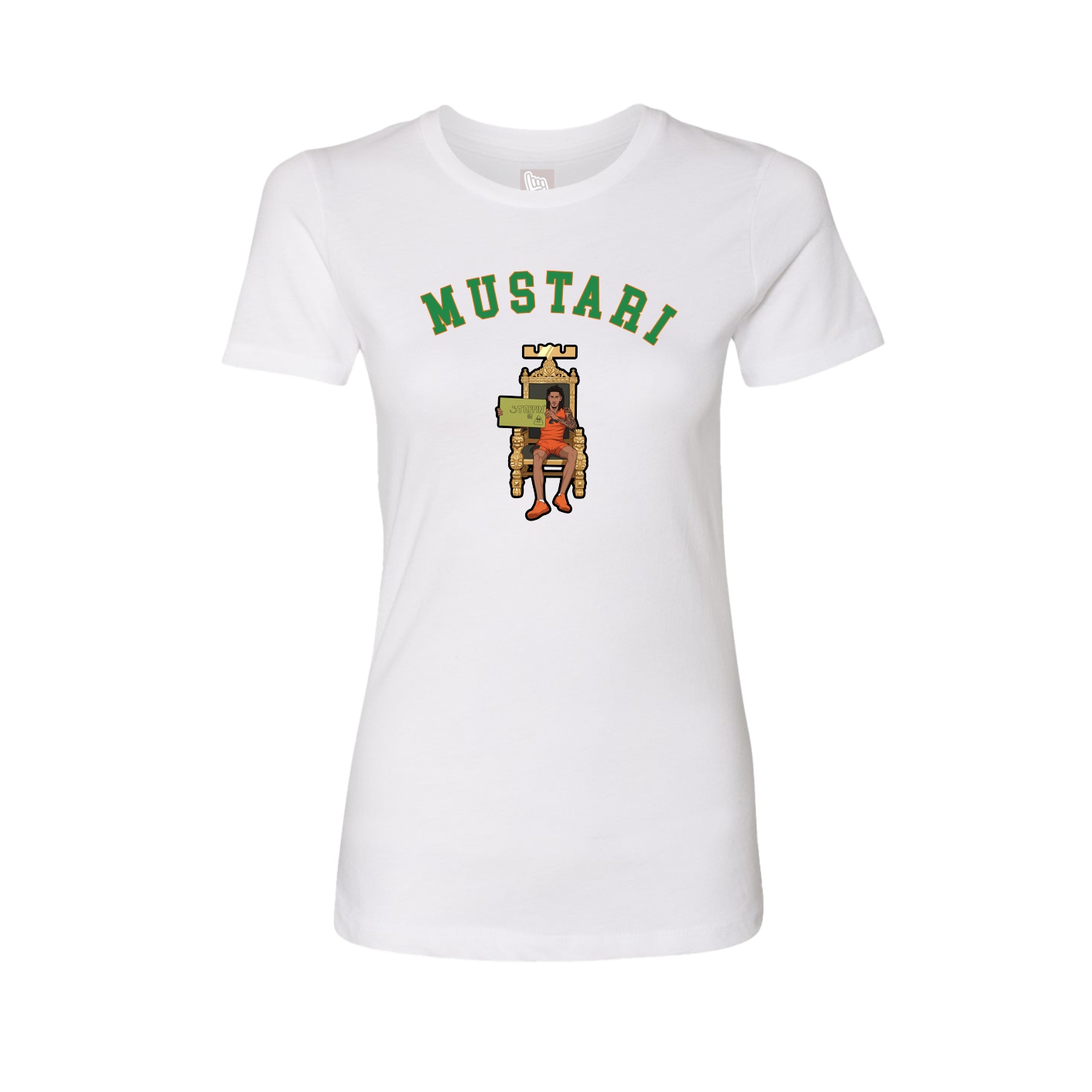 Fitted Women's Tee — Shirsey Arch in White