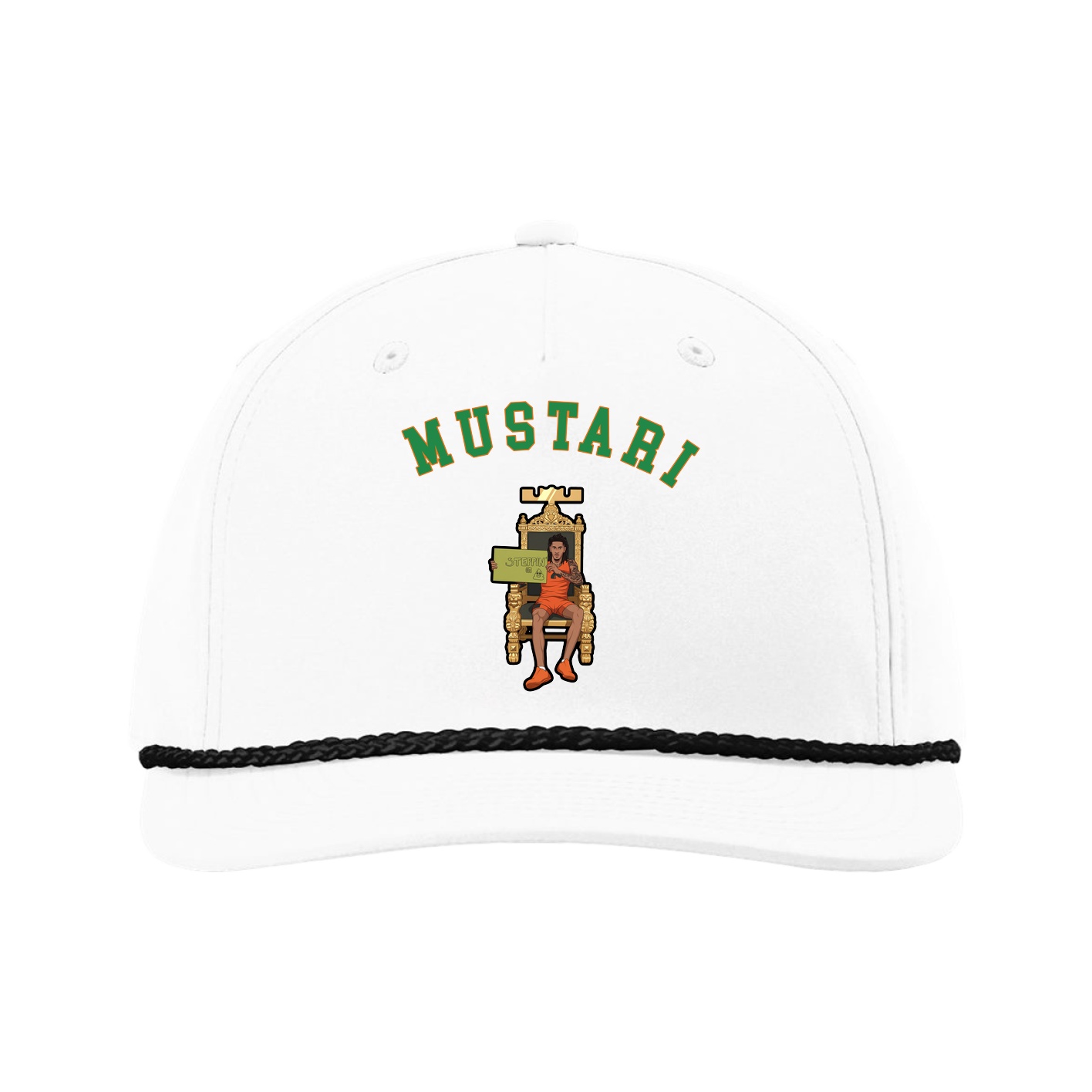 Five-Panel Classic Rope Cap — Shirsey Arch in White