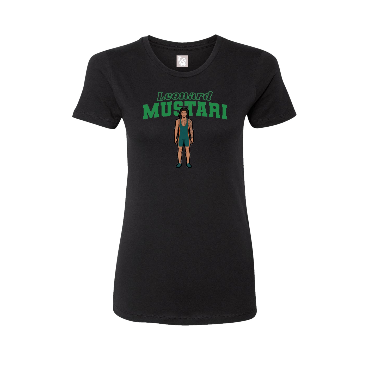 Fitted Women's Tee — Name Arch in Black