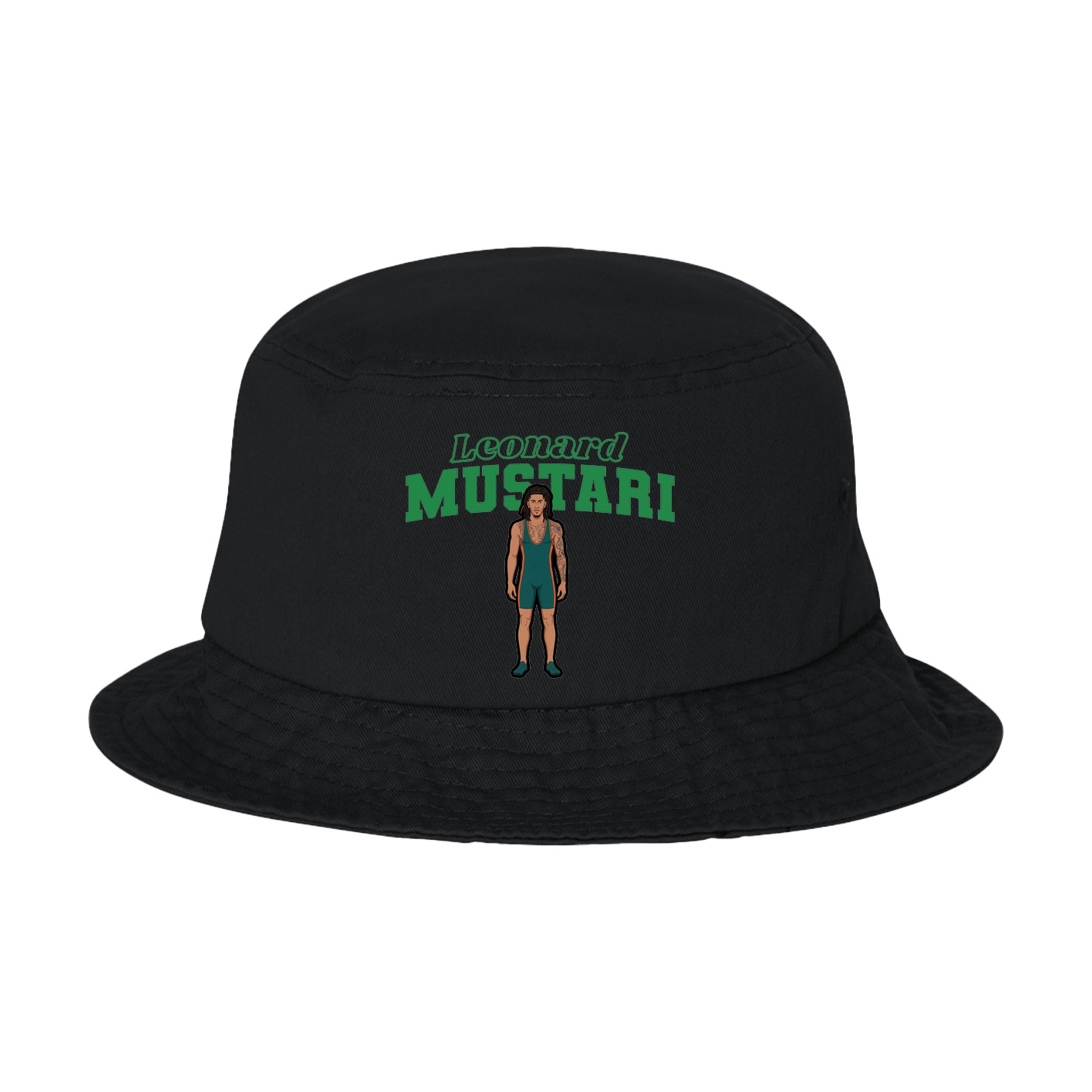 Bucket Cap — Name Arch in Black