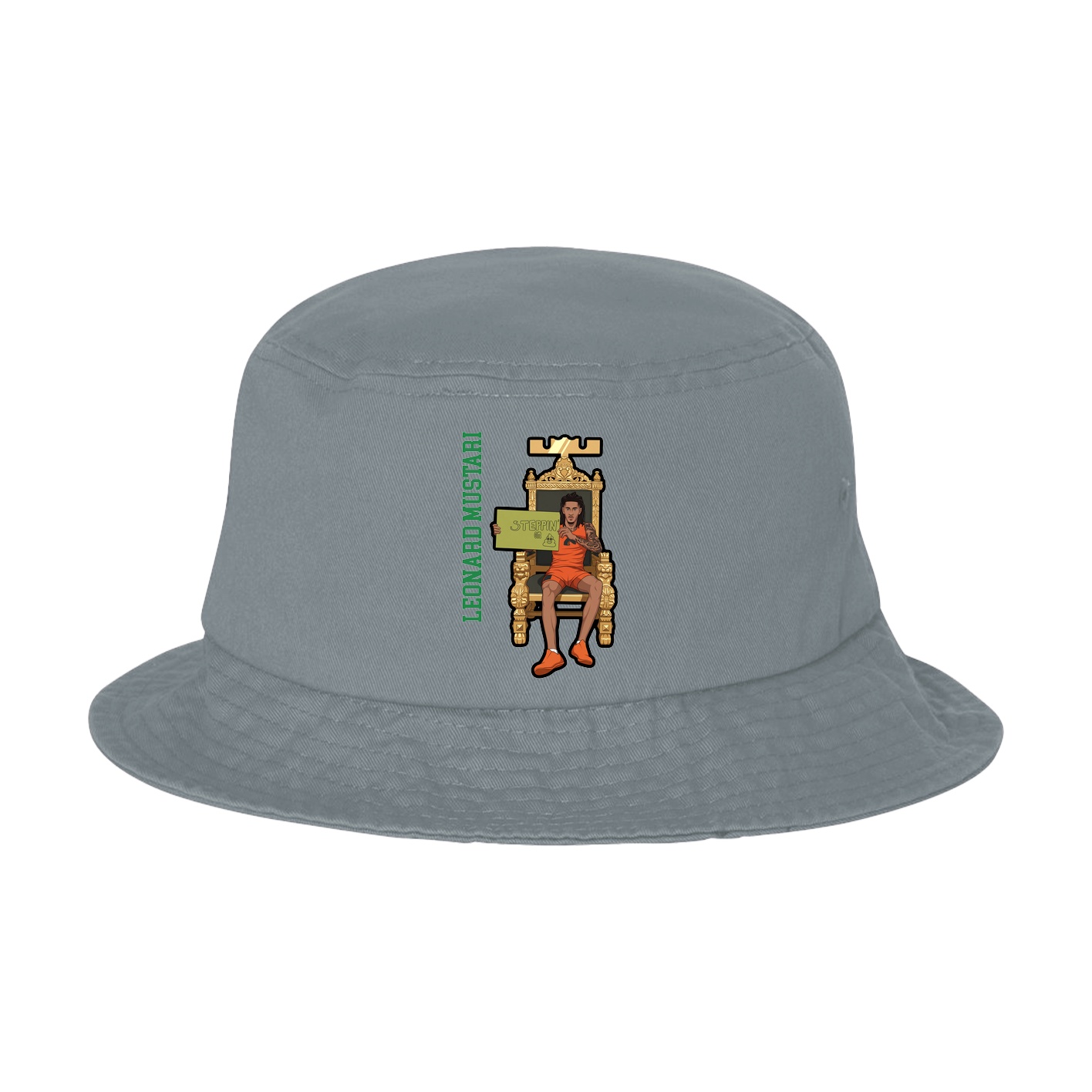 Bucket Cap — Name Vertical in Grey