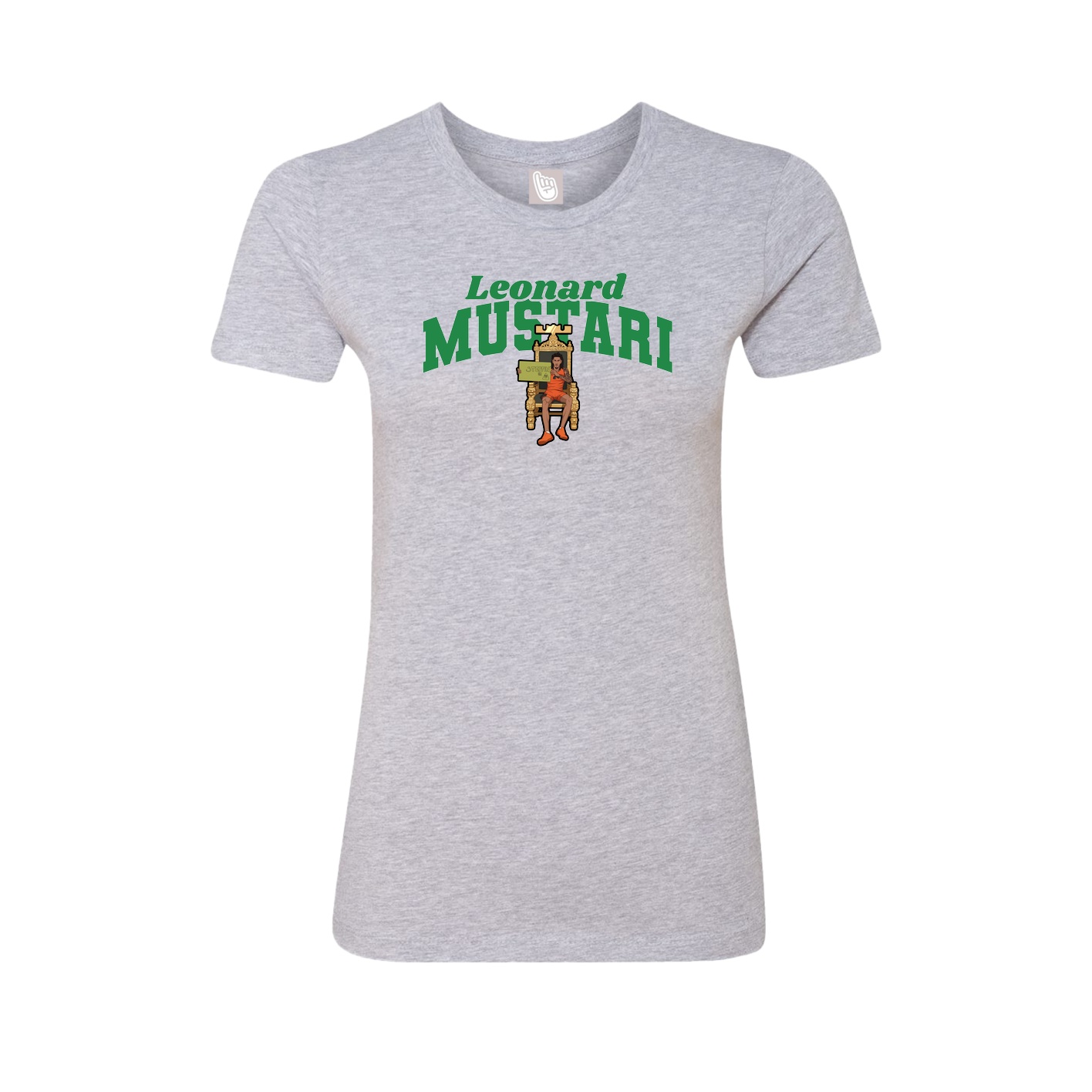 Fitted Women's Tee — Signature Arch in Grey