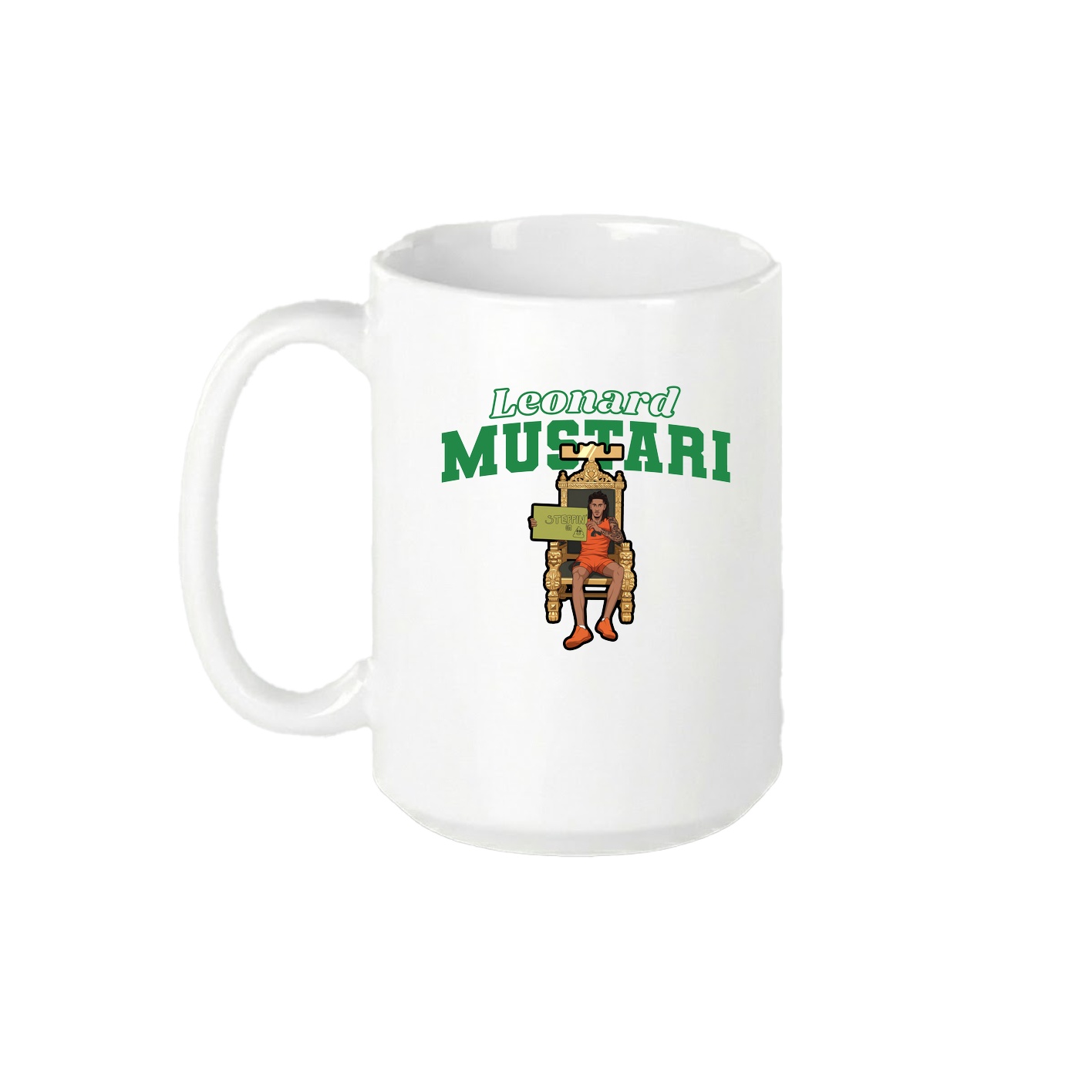 15oz Coffee Mug — Name Arch in White