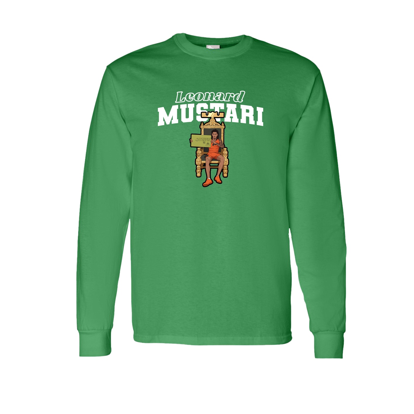 Long Sleeve Tee — Name Arch in Green