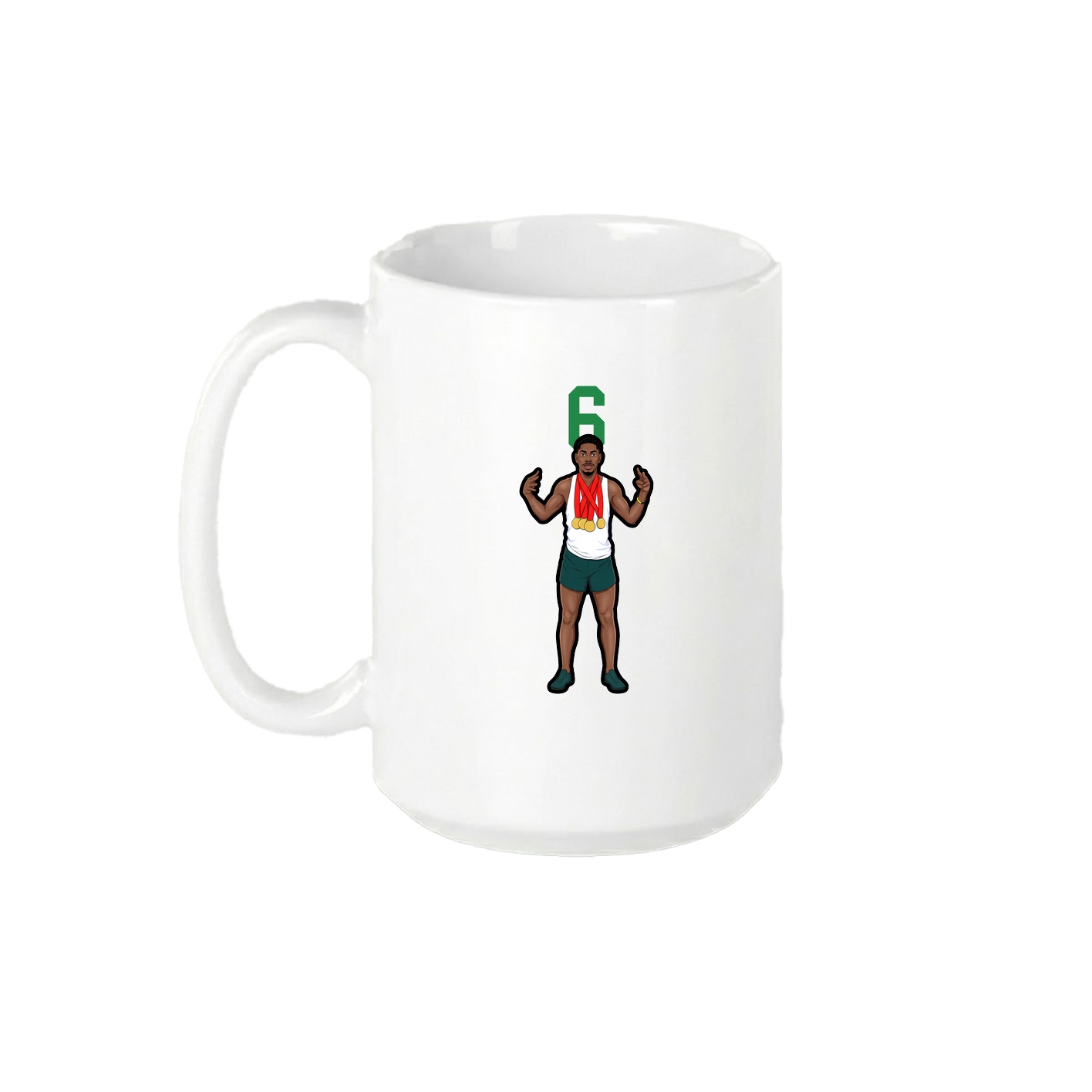 15oz Coffee Mug — Number Top in White