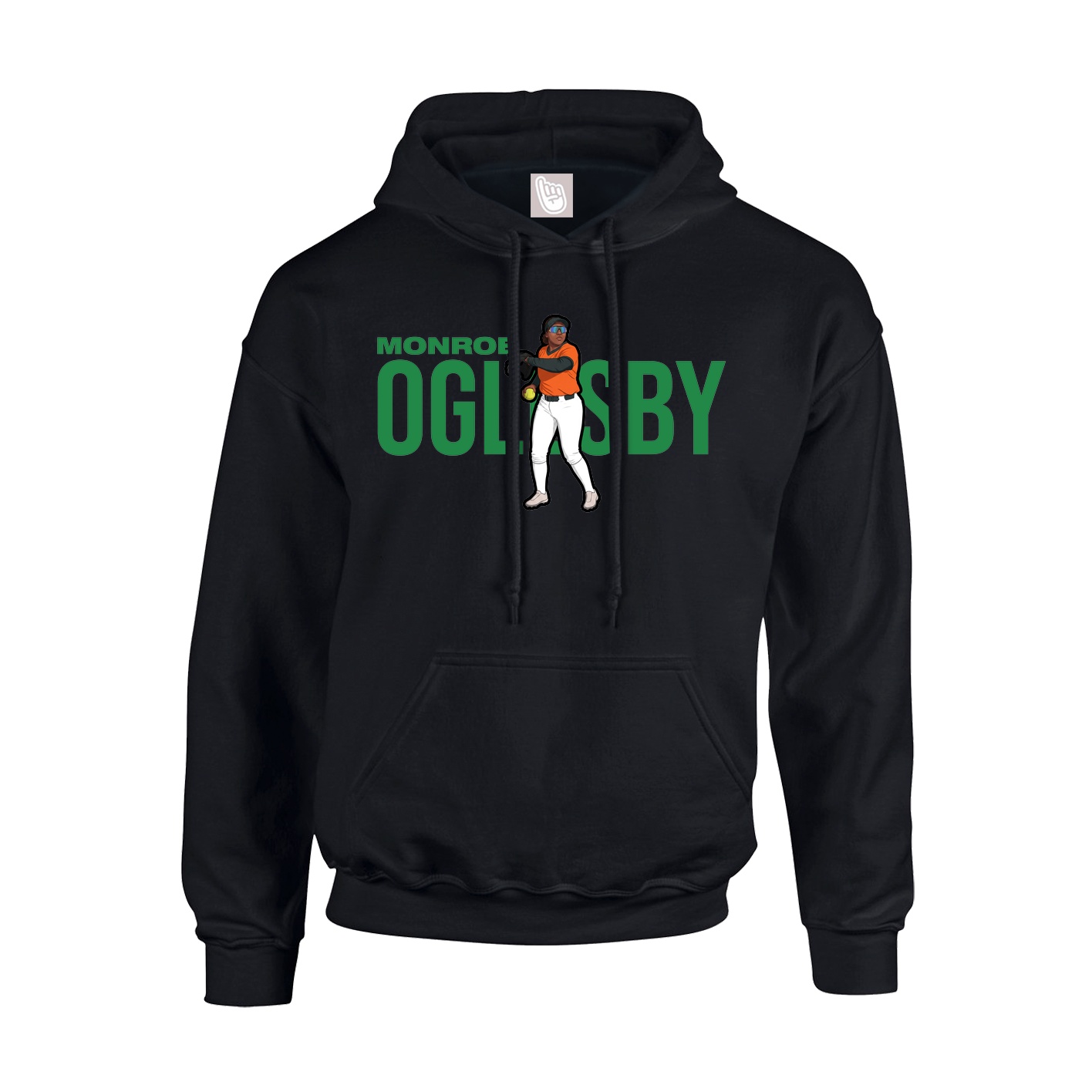 Hoodie — Player Name in Black
