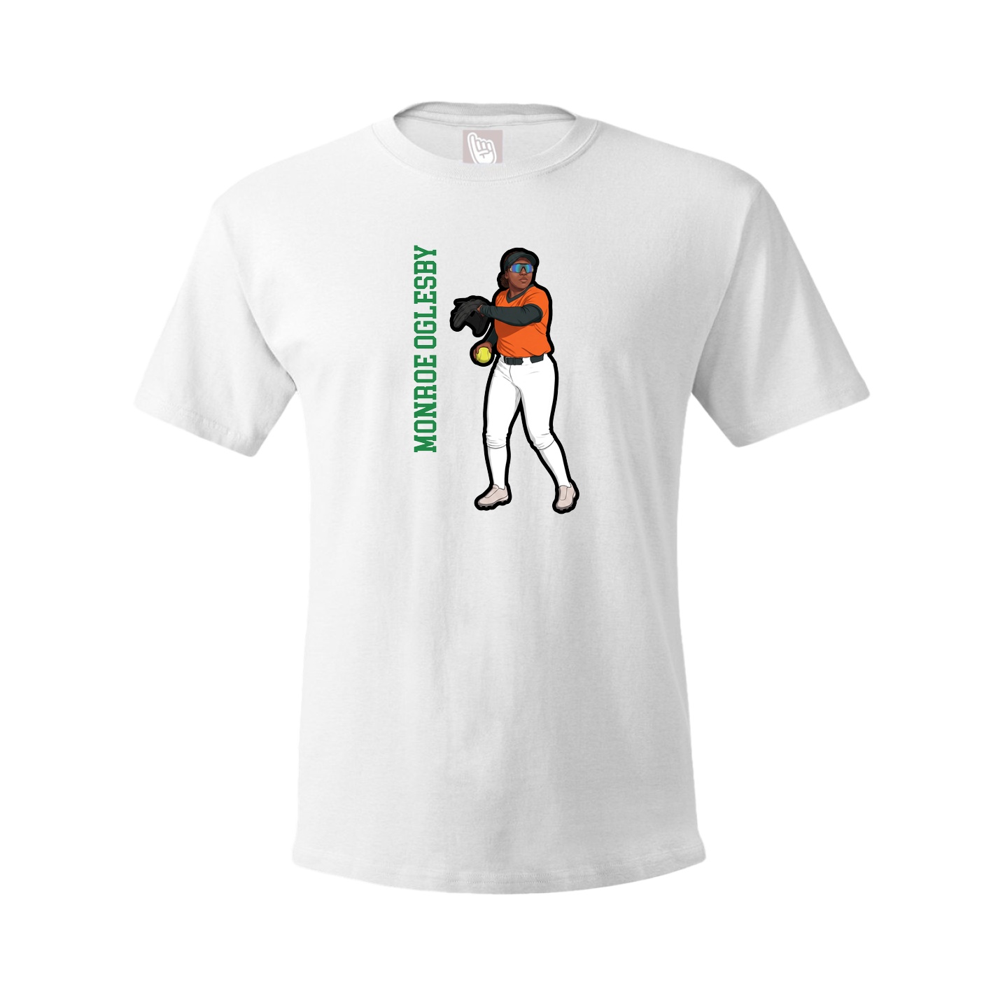 Tee — Name Vertical in White