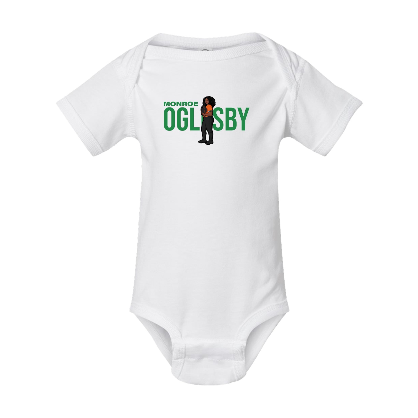 Baby Onesie — Player Name in White