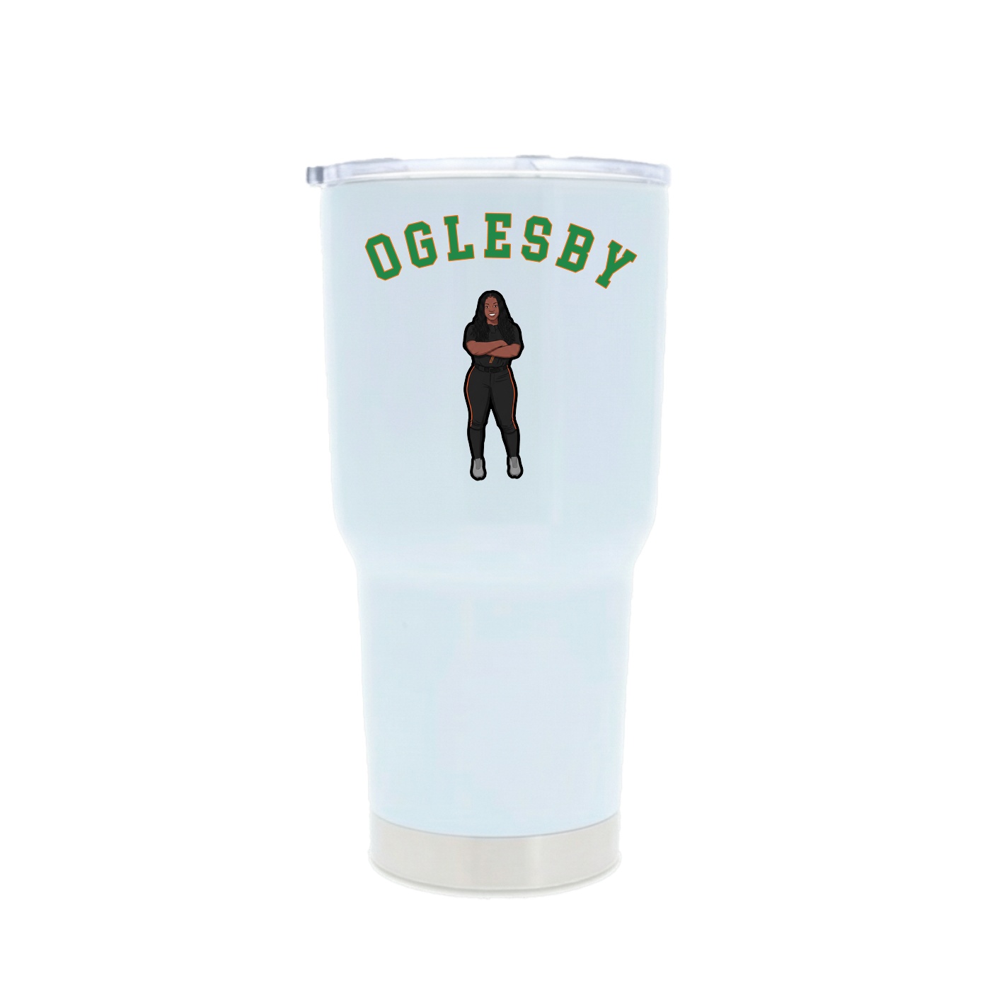 30oz Stainless Steel Tumbler — Shirsey Arch in White