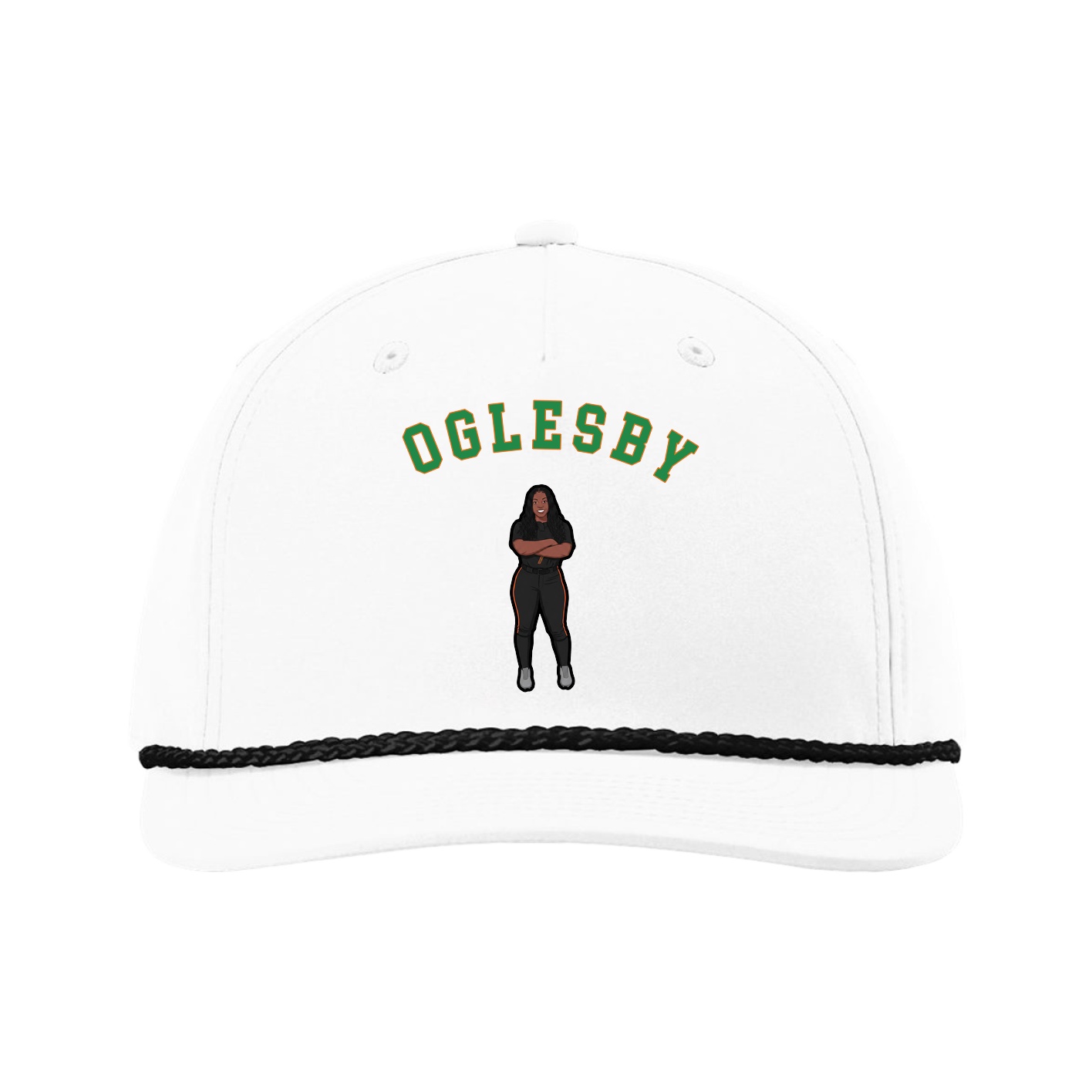 Five-Panel Classic Rope Cap — Shirsey Arch in White