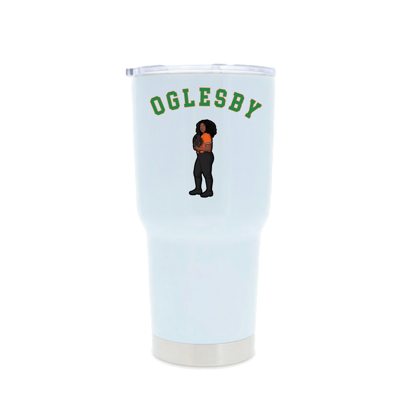 30oz Stainless Steel Tumbler — Shirsey Arch in White