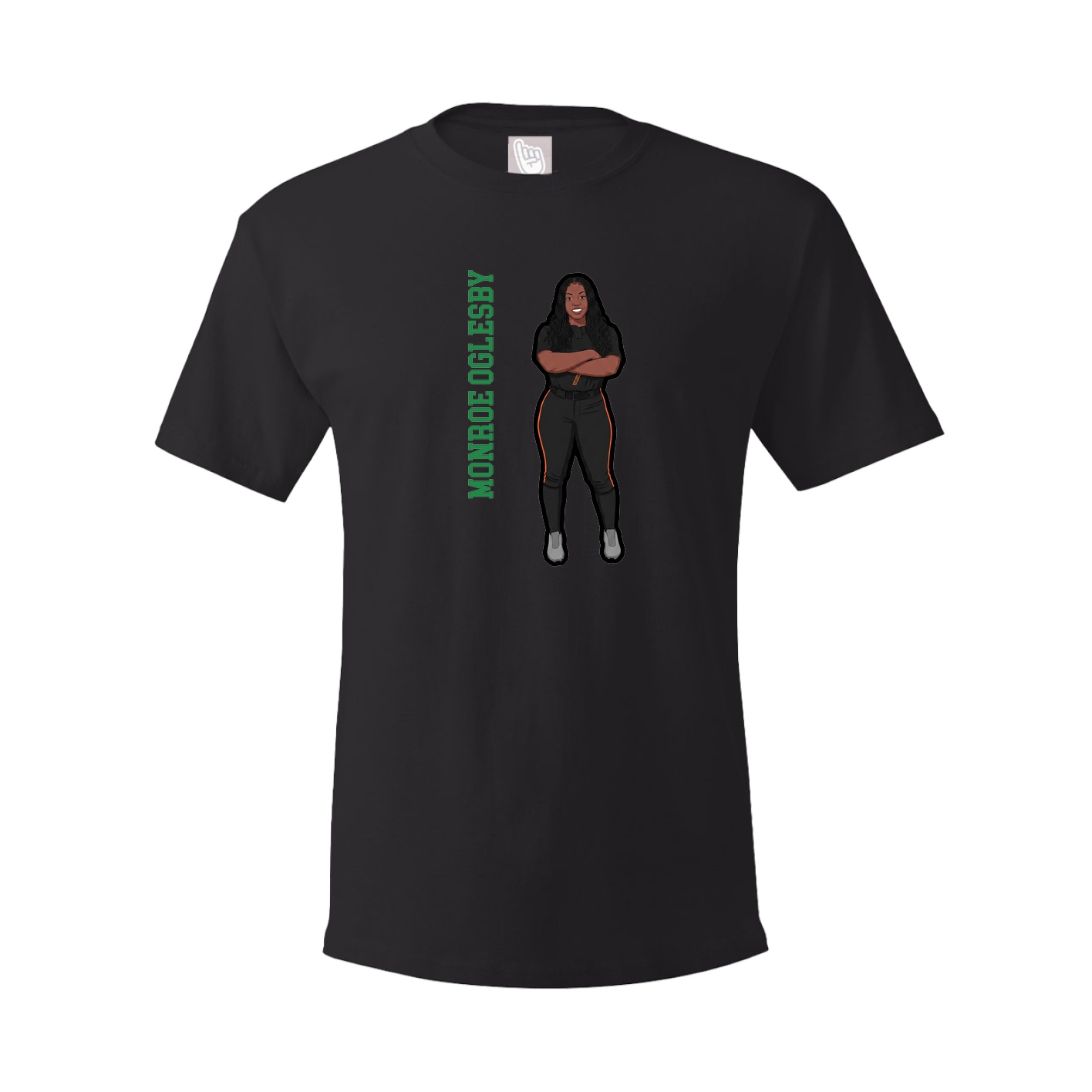 Tee — Name Vertical in Black