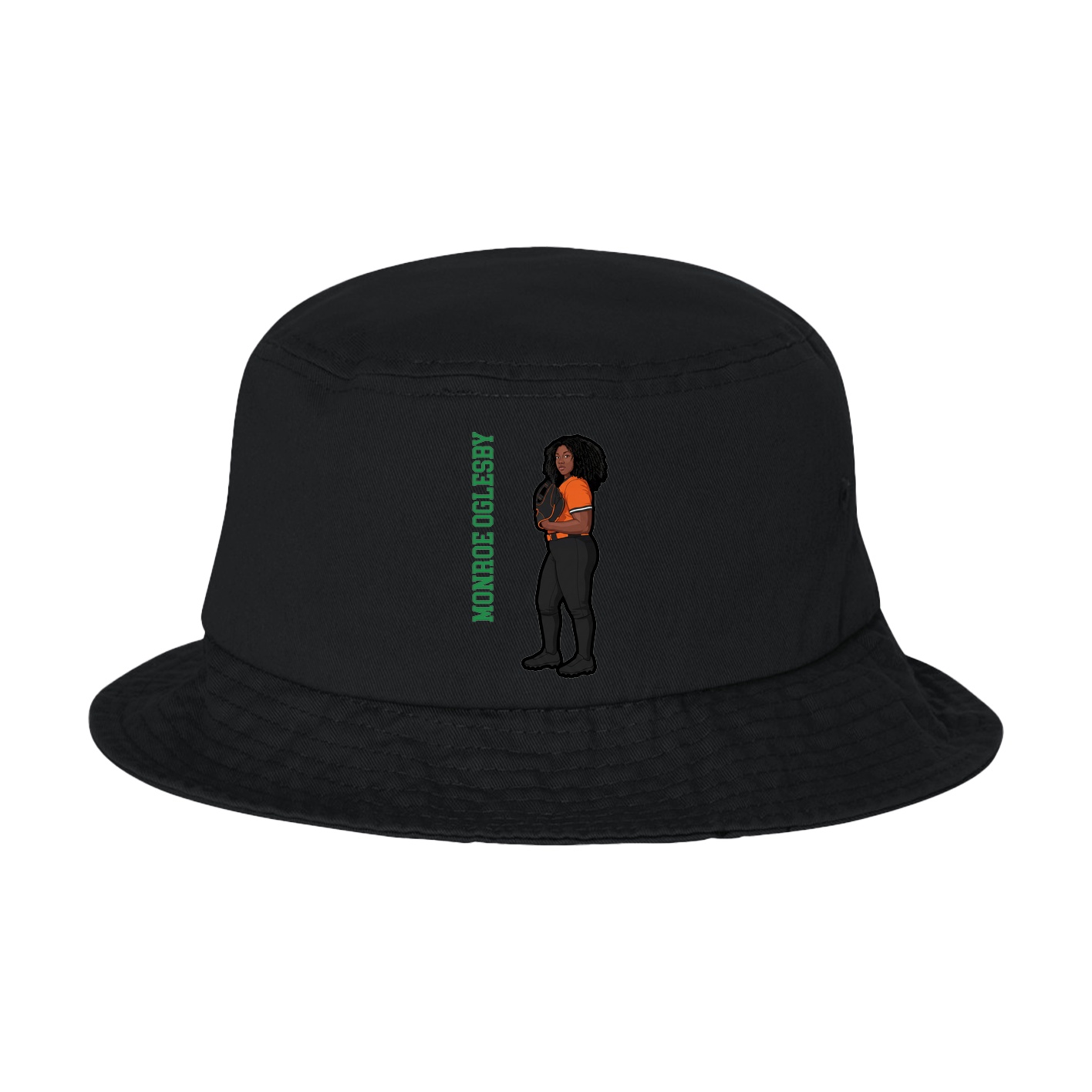 Bucket Cap — Name Vertical in Black
