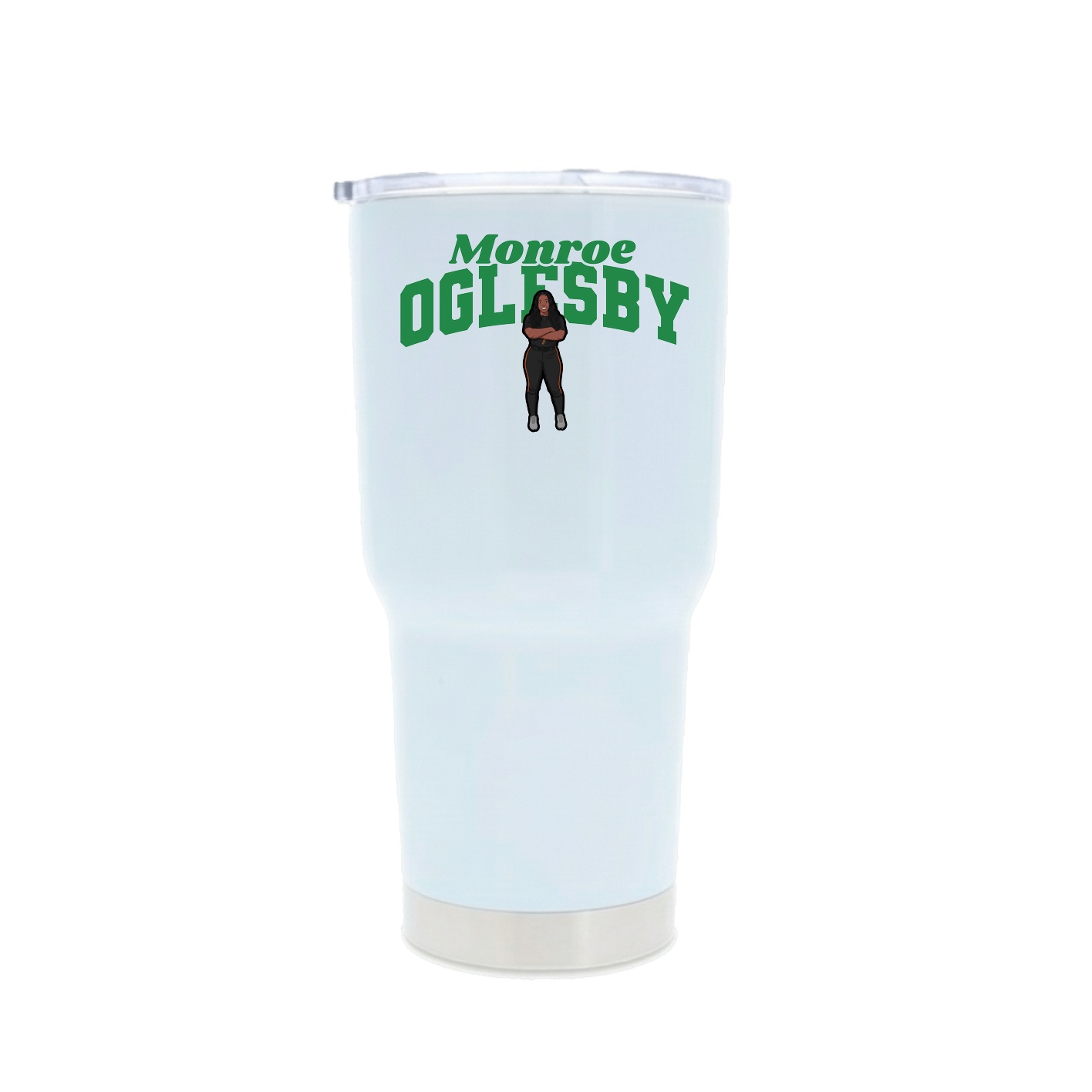 30oz Stainless Steel Tumbler — Signature Arch in White