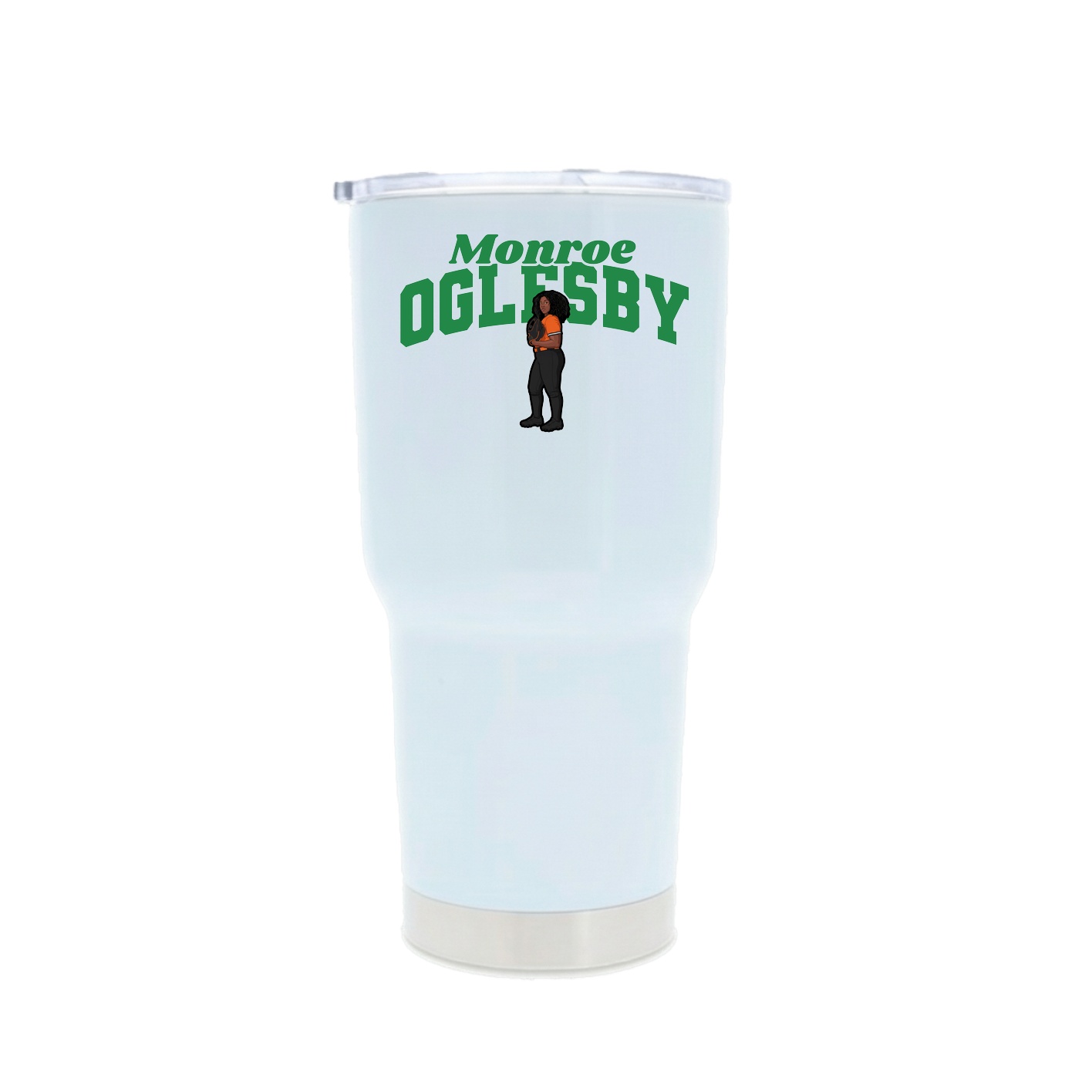 30oz Stainless Steel Tumbler — Signature Arch in White
