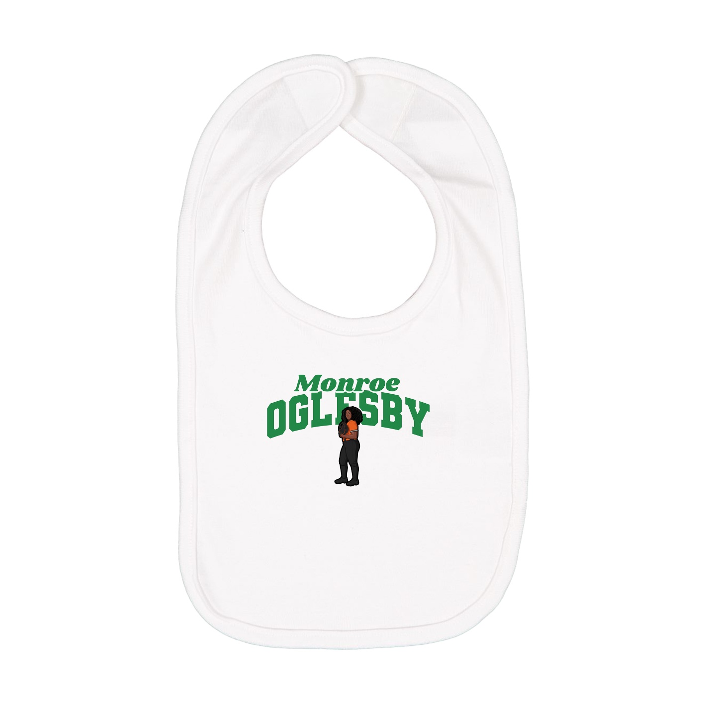 Infant Bib — Signature Arch in White