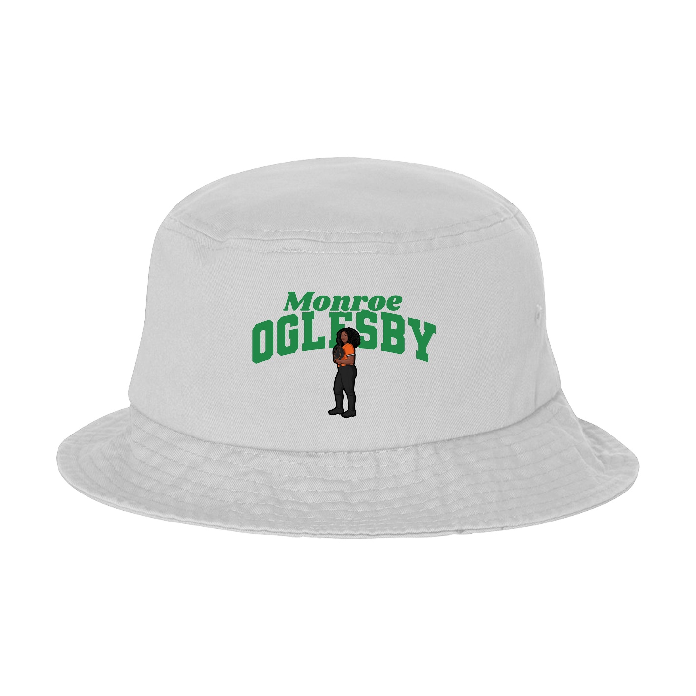 Bucket Cap — Signature Arch in White