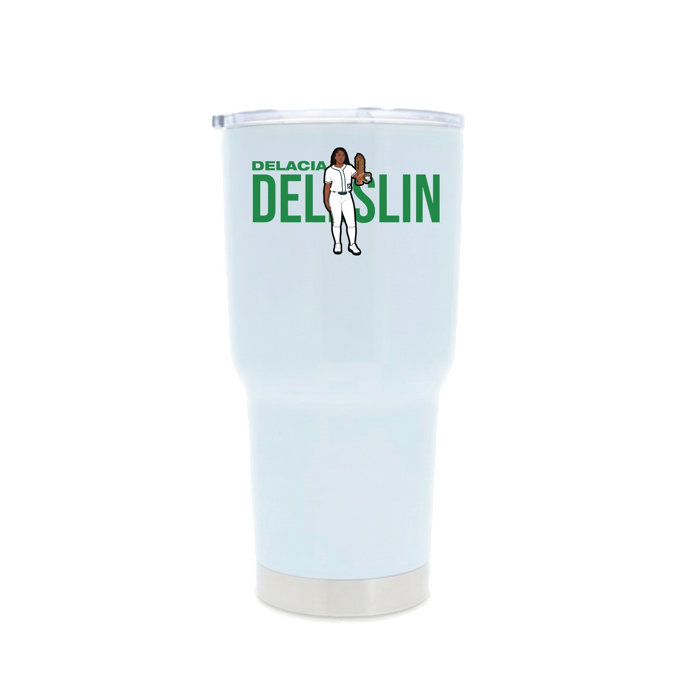 30oz Stainless Steel Tumbler — Player Name in White