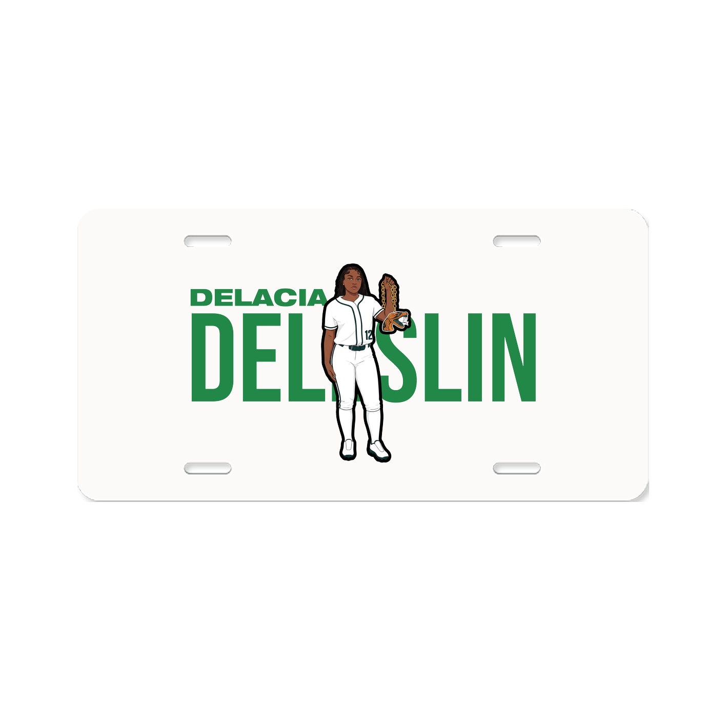 License Plate — Player Name in Classic