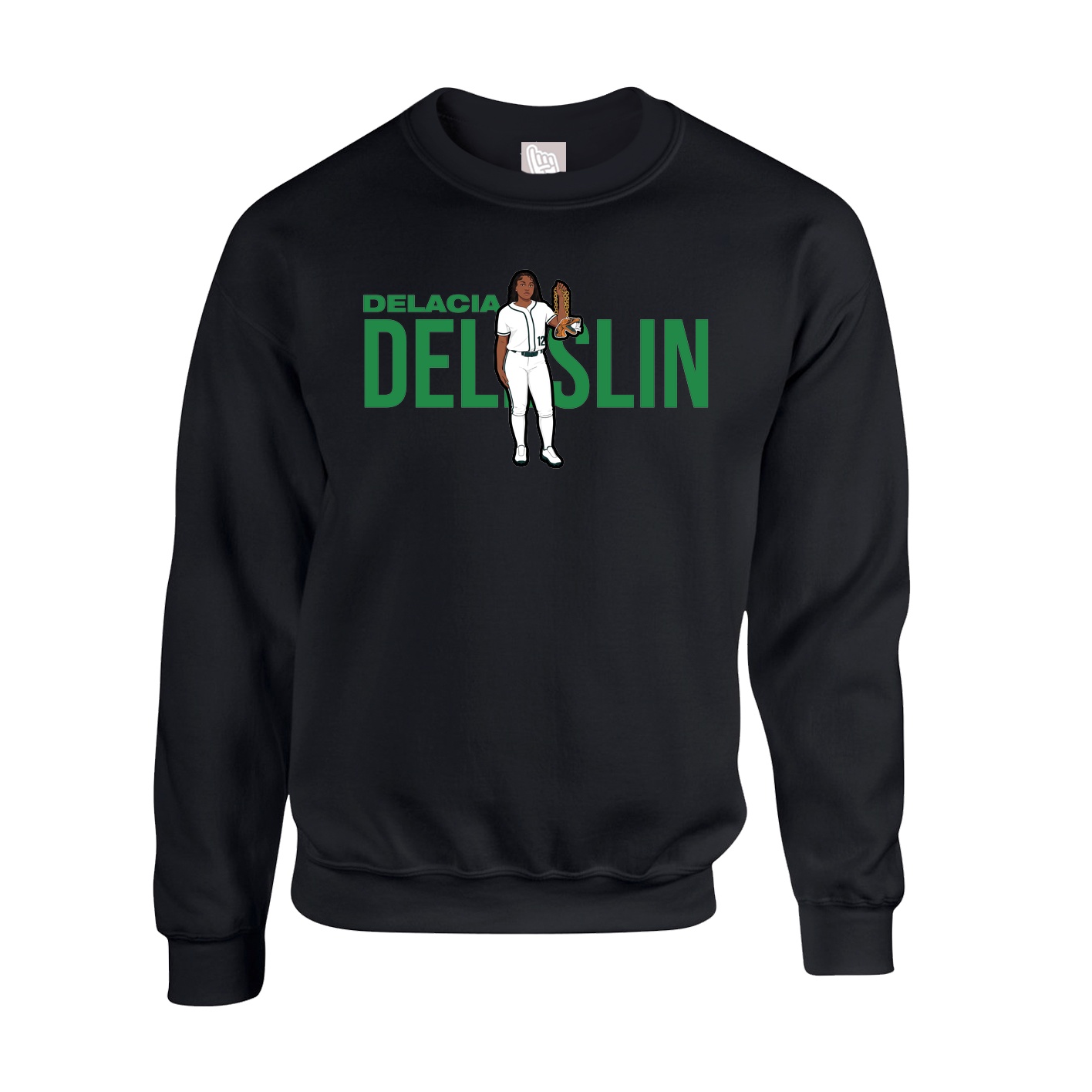 Fleece Crew — Player Name in Black