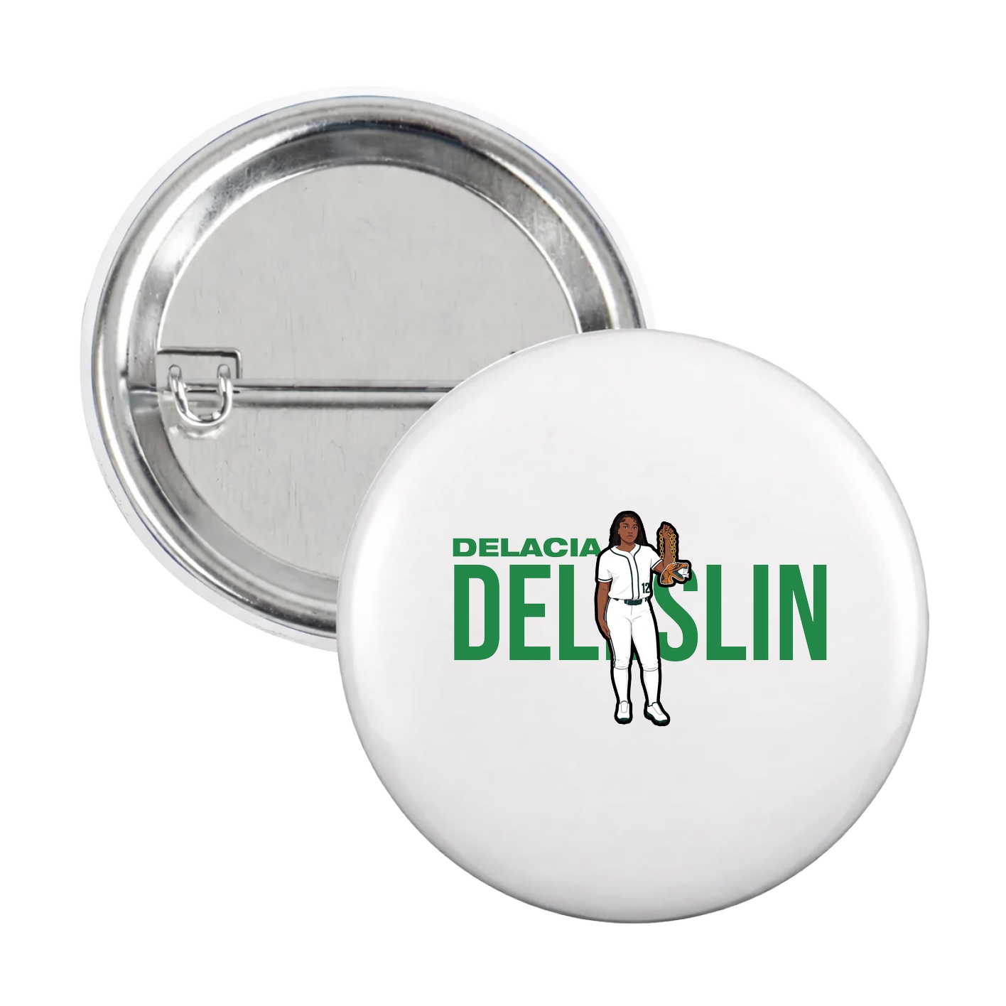 Game Day Button — Player Name in White