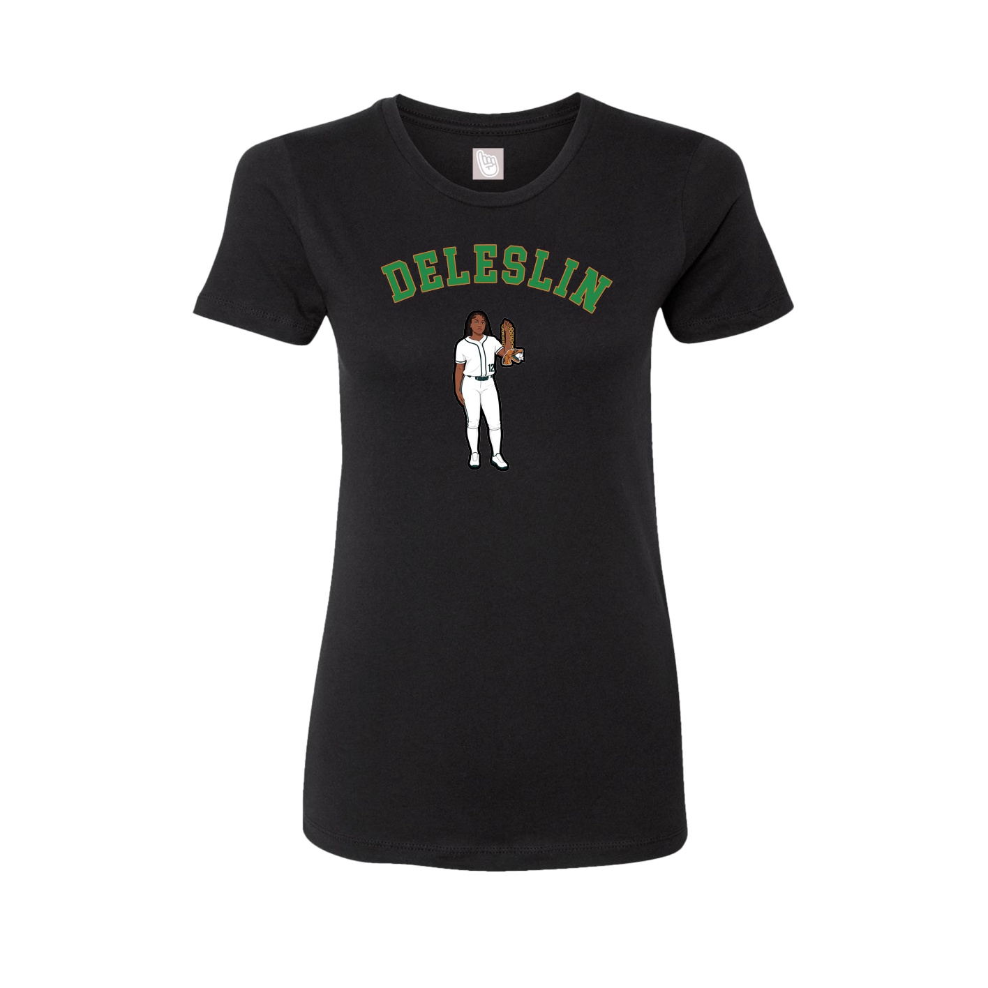Fitted Women's Tee — Shirsey Arch in Black