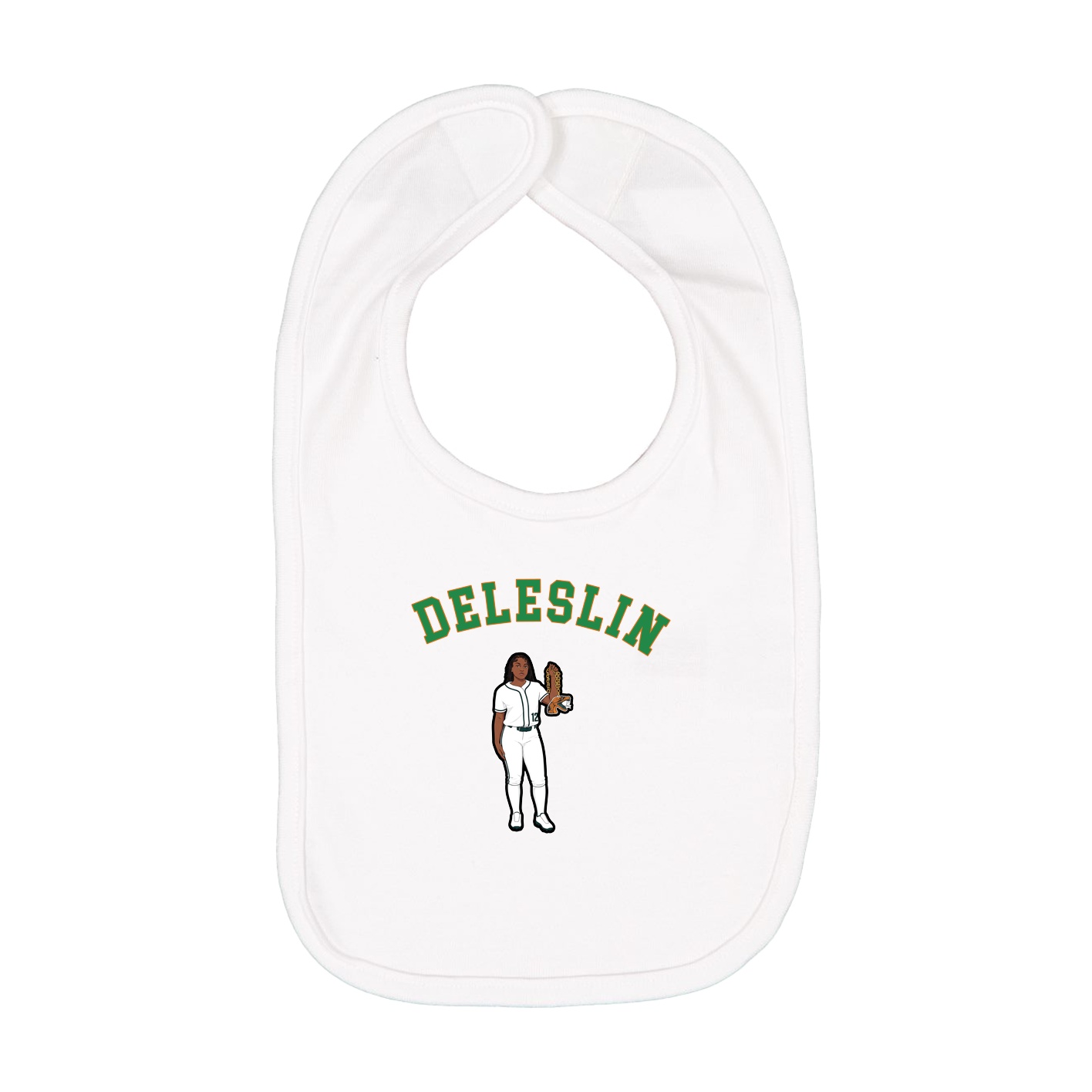 Infant Bib — Shirsey Arch in White