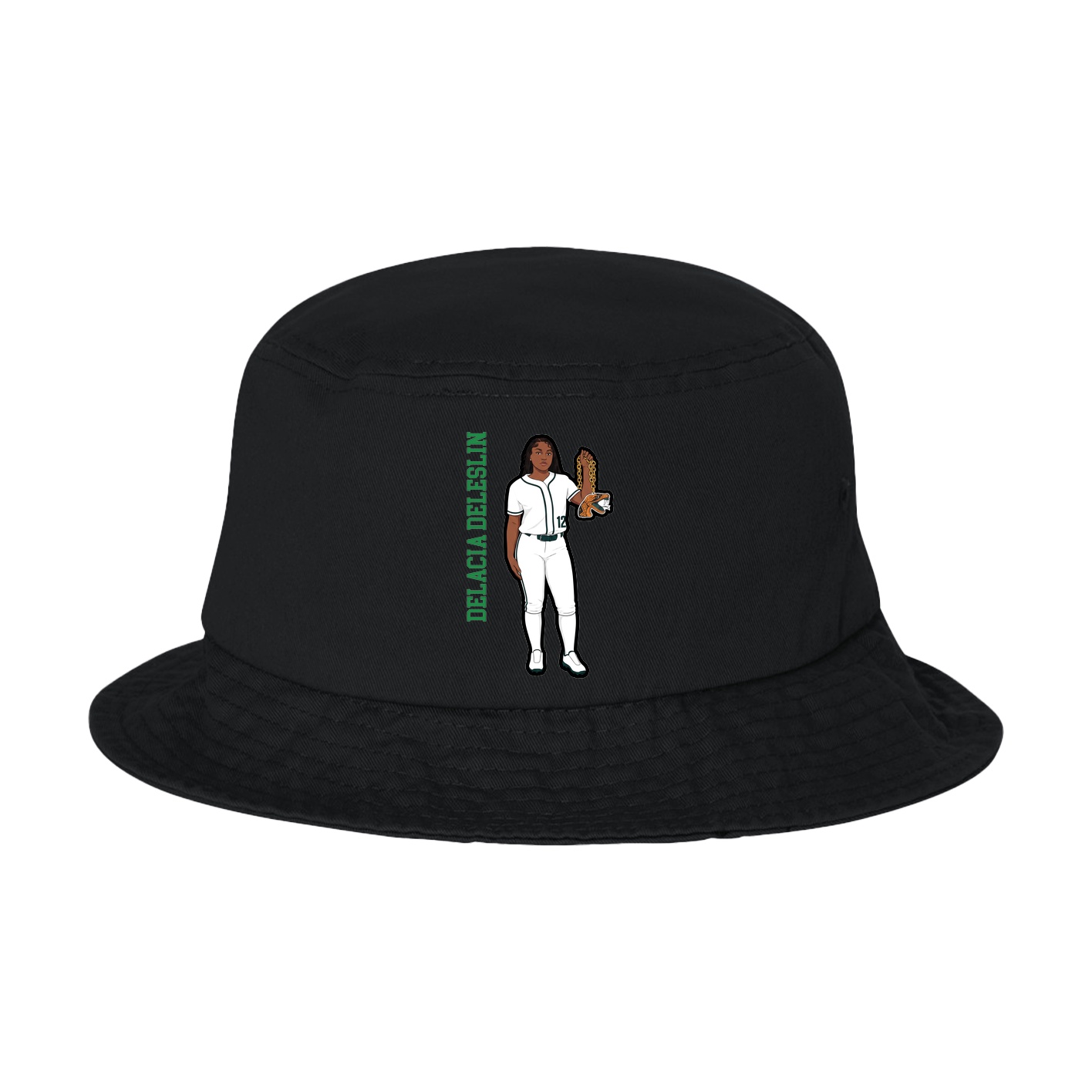 Bucket Cap — Name Vertical in Black