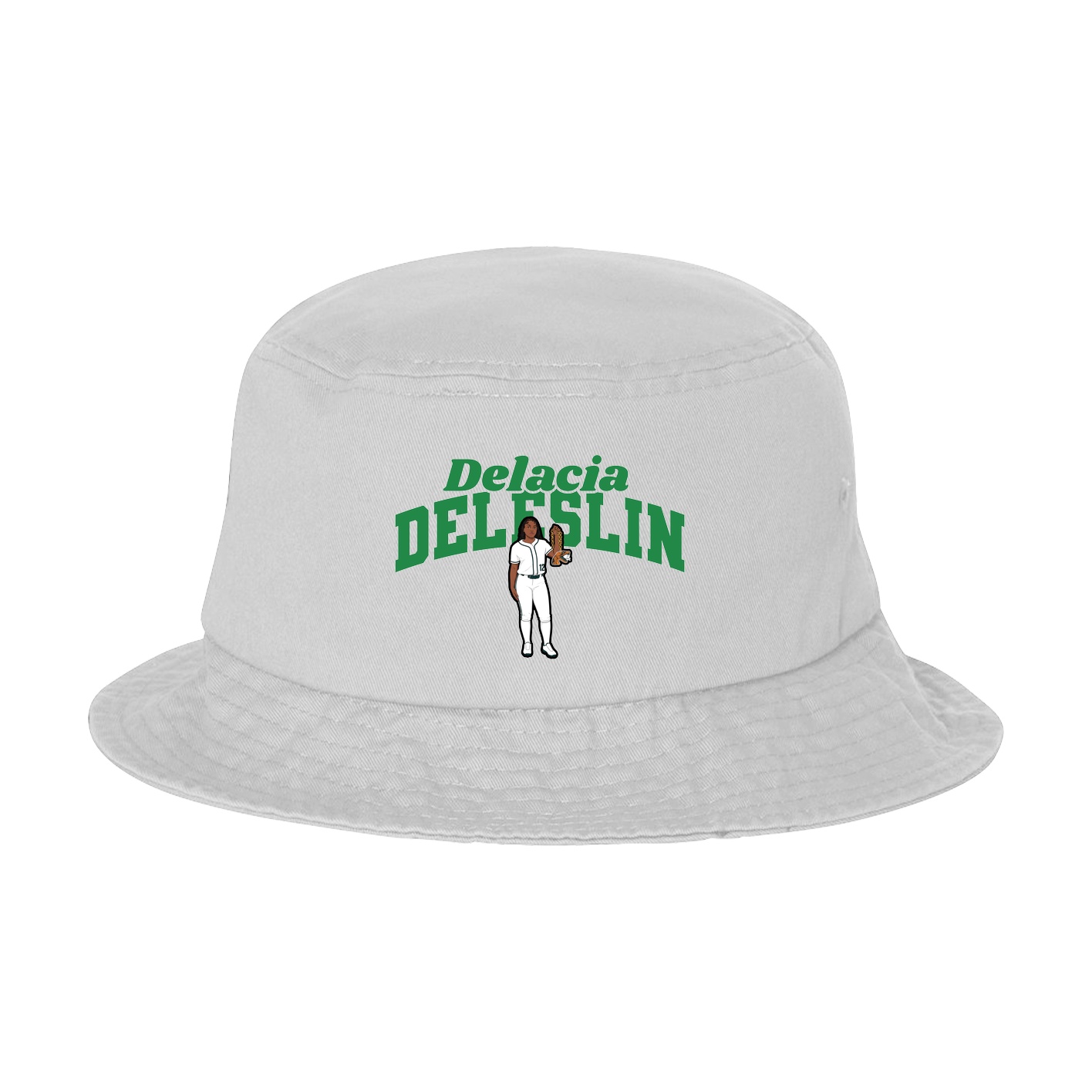 Bucket Cap — Signature Arch in White