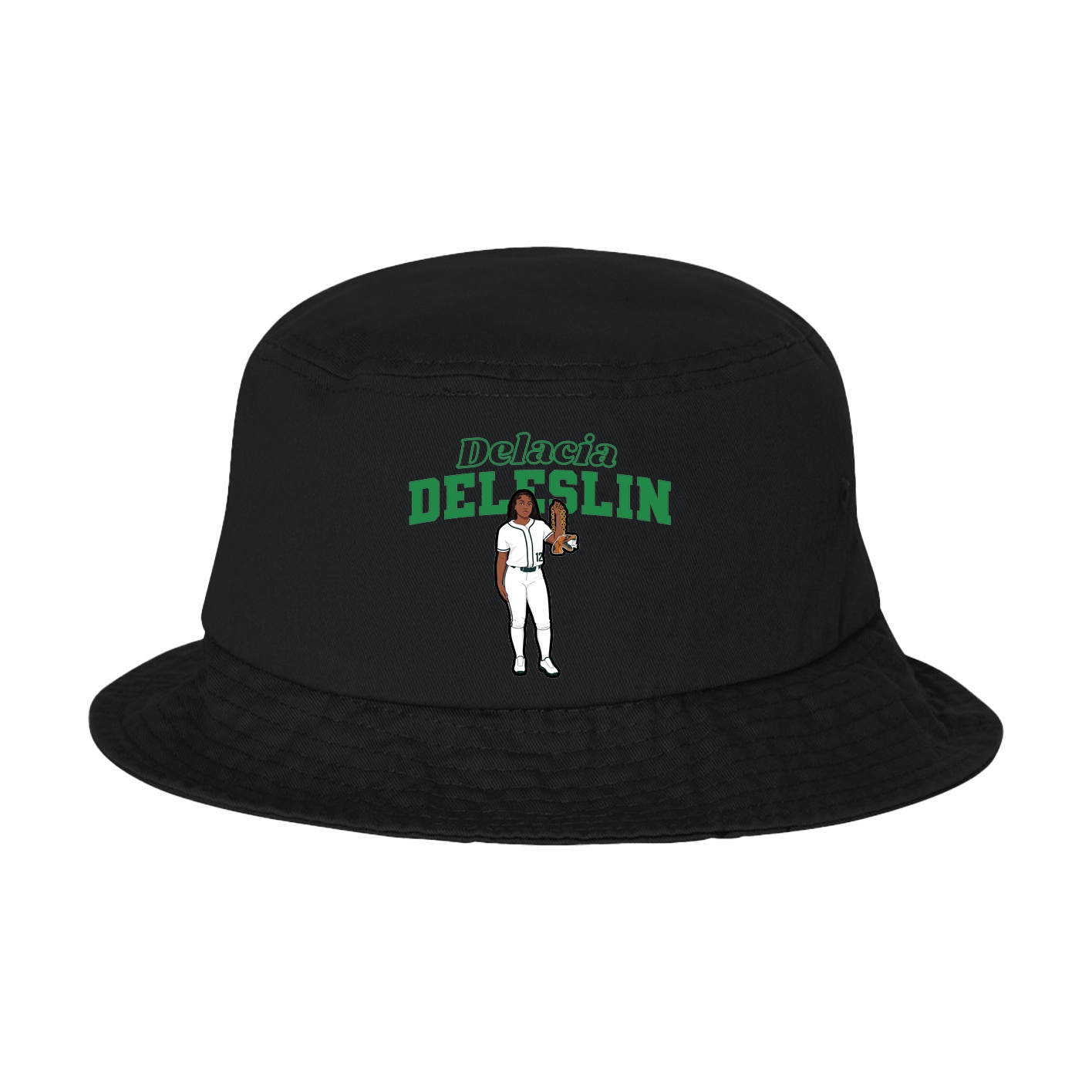 Bucket Cap — Name Arch in Black